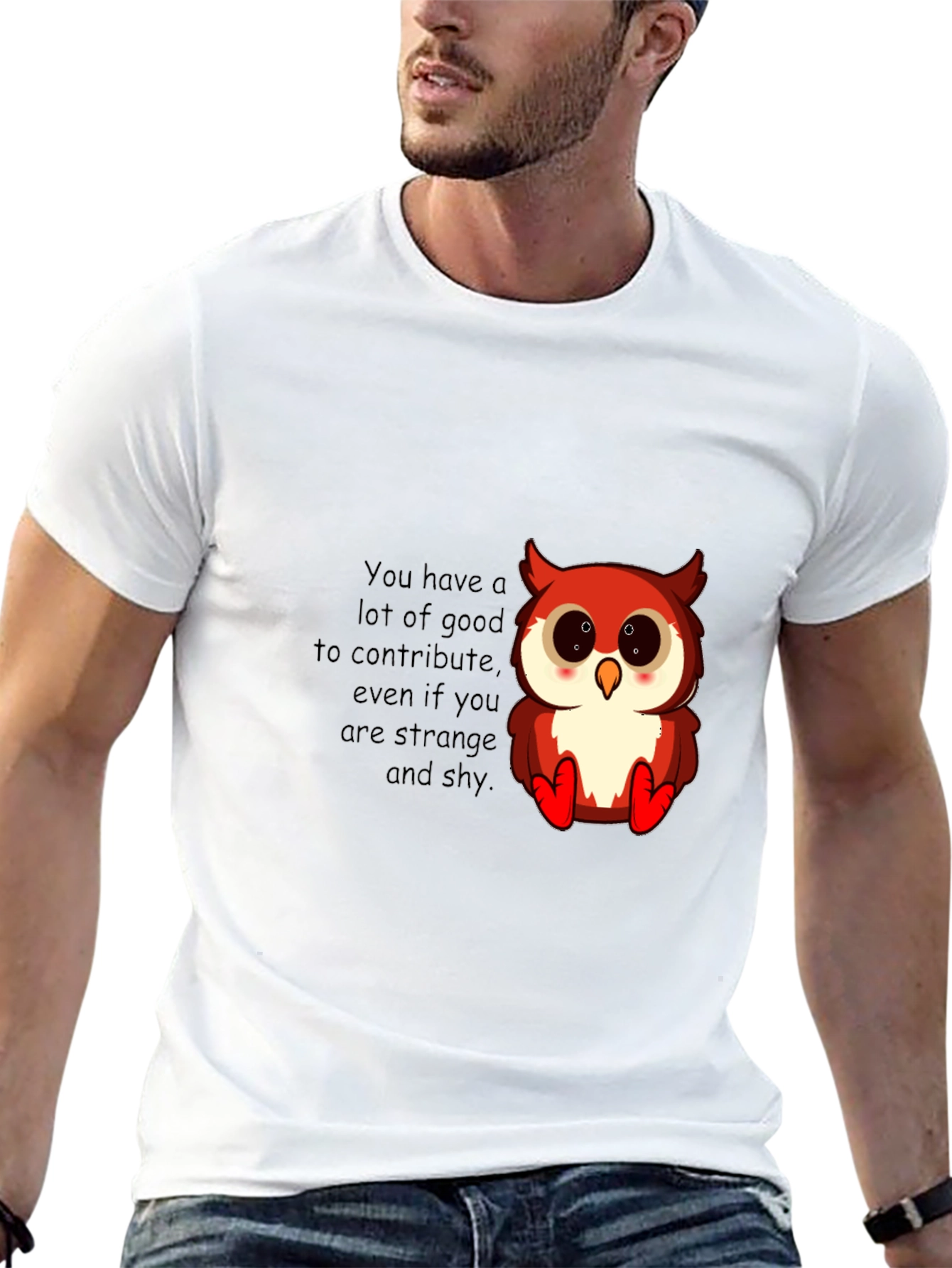 Cute Owl Motivational Graphic T-Shirt