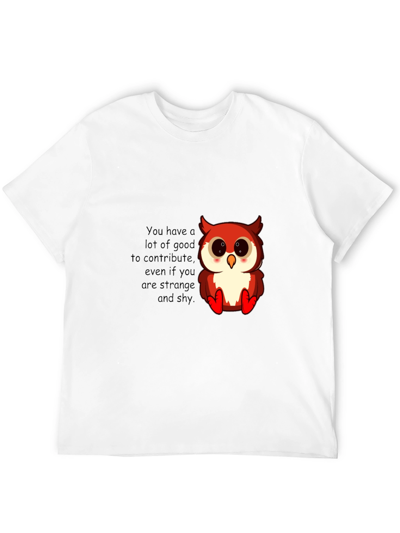 Cute Owl Motivational Graphic T-Shirt