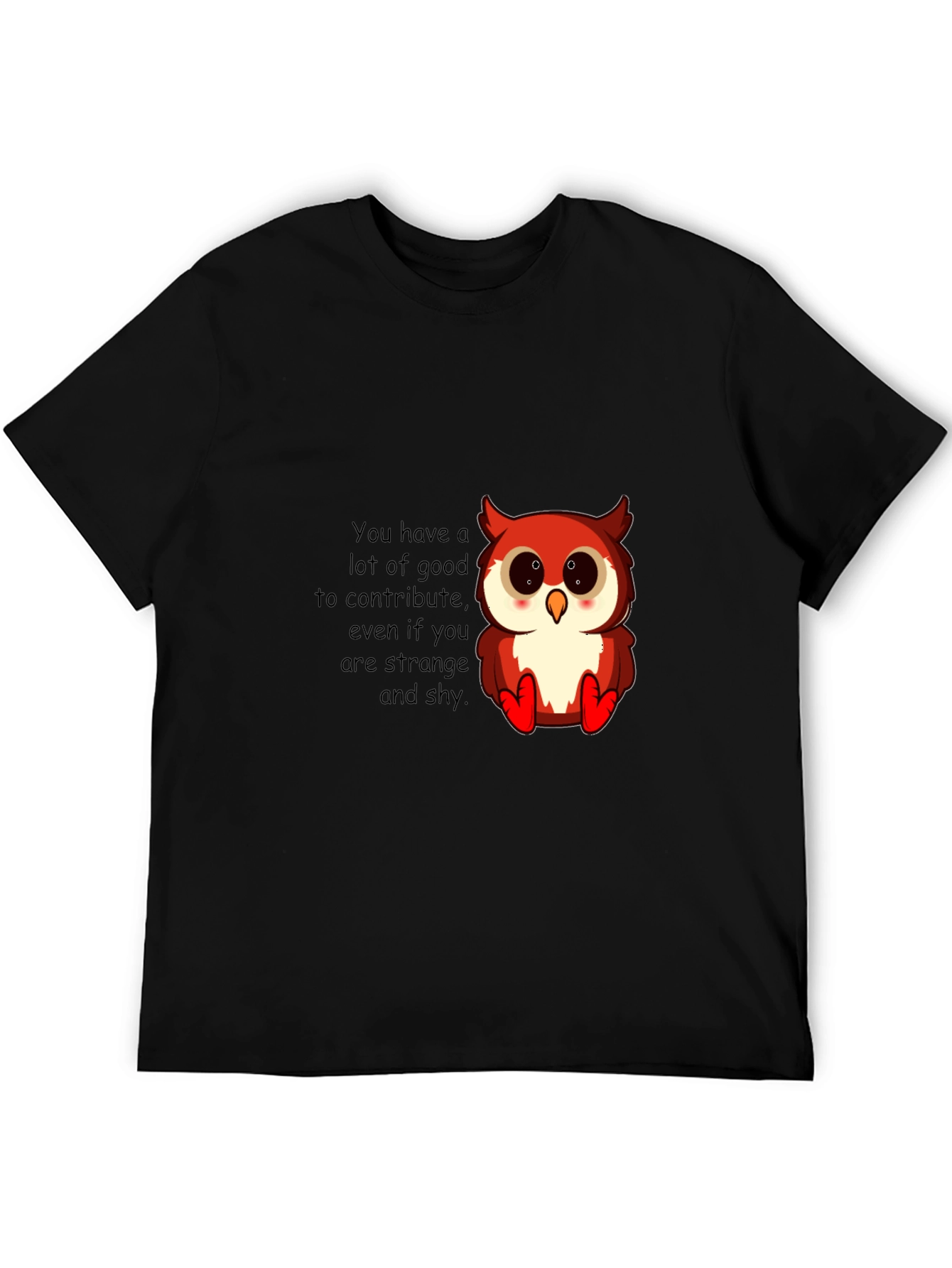 Cute Owl Motivational Graphic T-Shirt