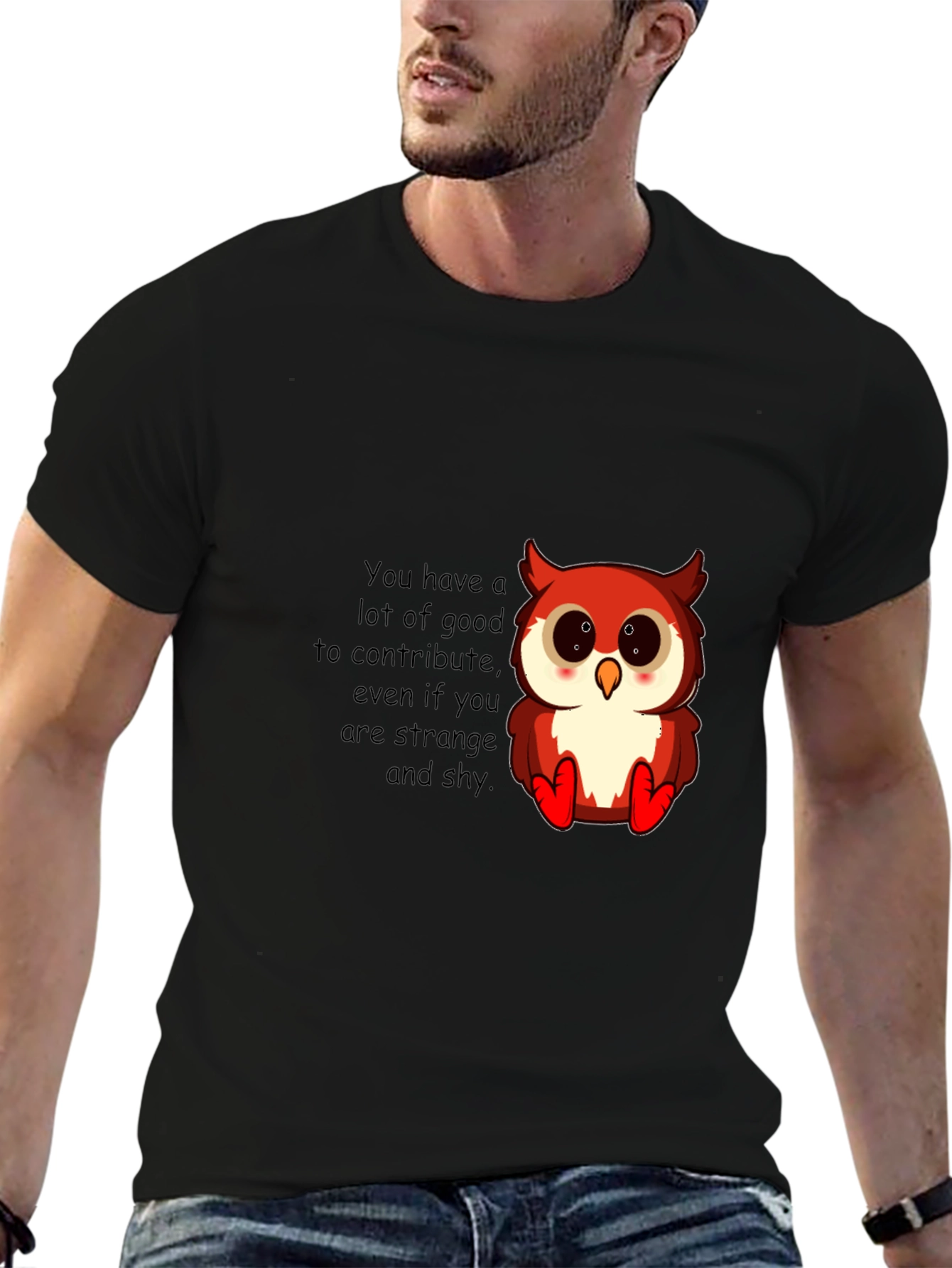 Cute Owl Motivational Graphic T-Shirt