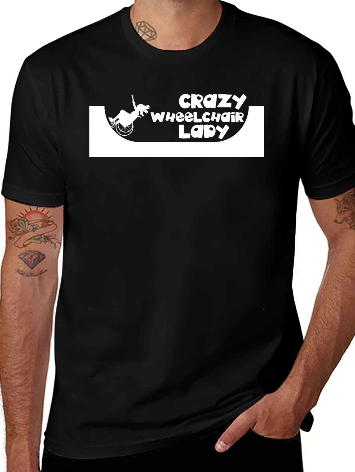 Crazy Wheelchair Lady T-Shirt - Empowering Disability Tee