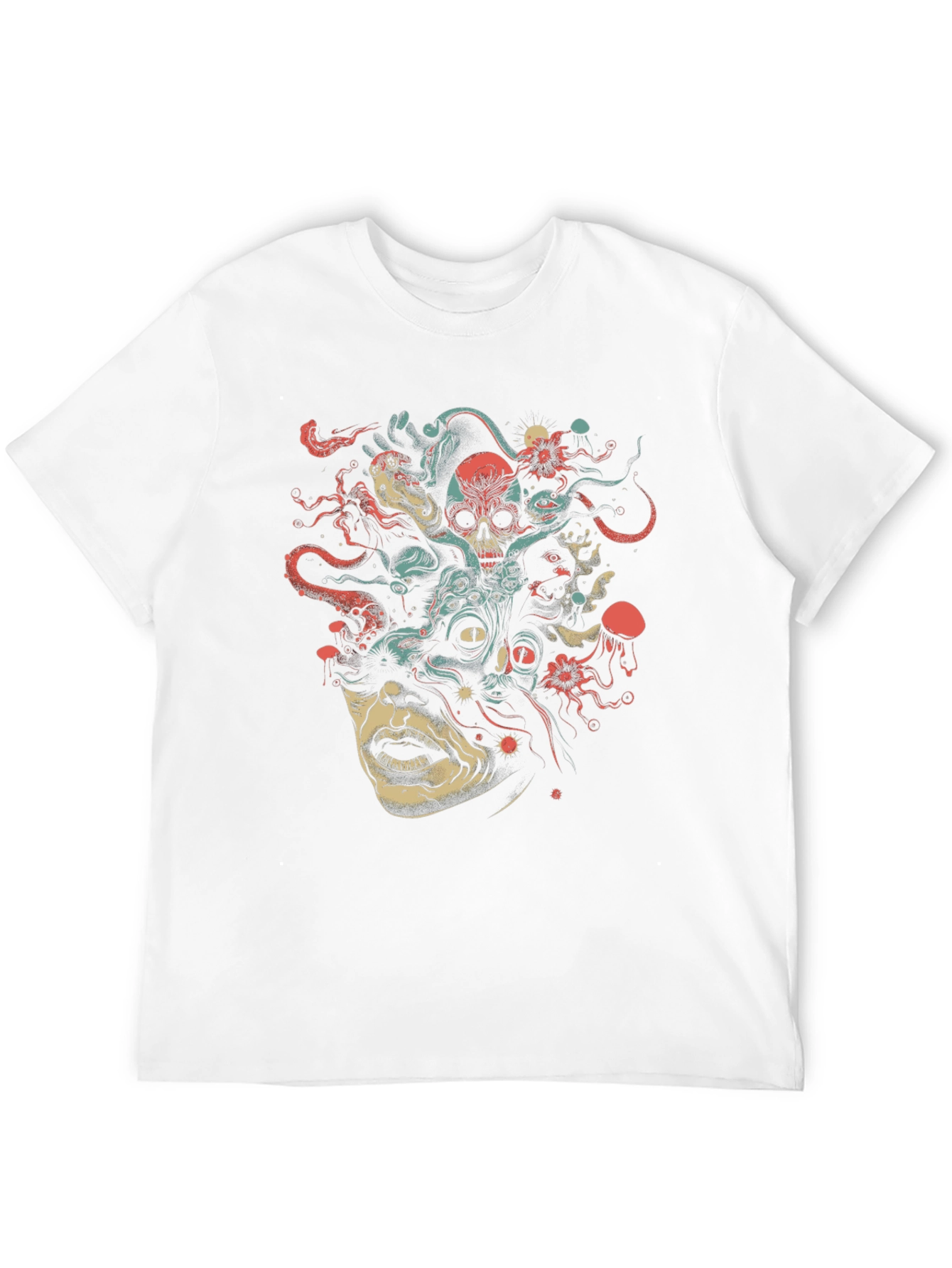 Medusa Graphic Print Tee - Unique Art Shirt