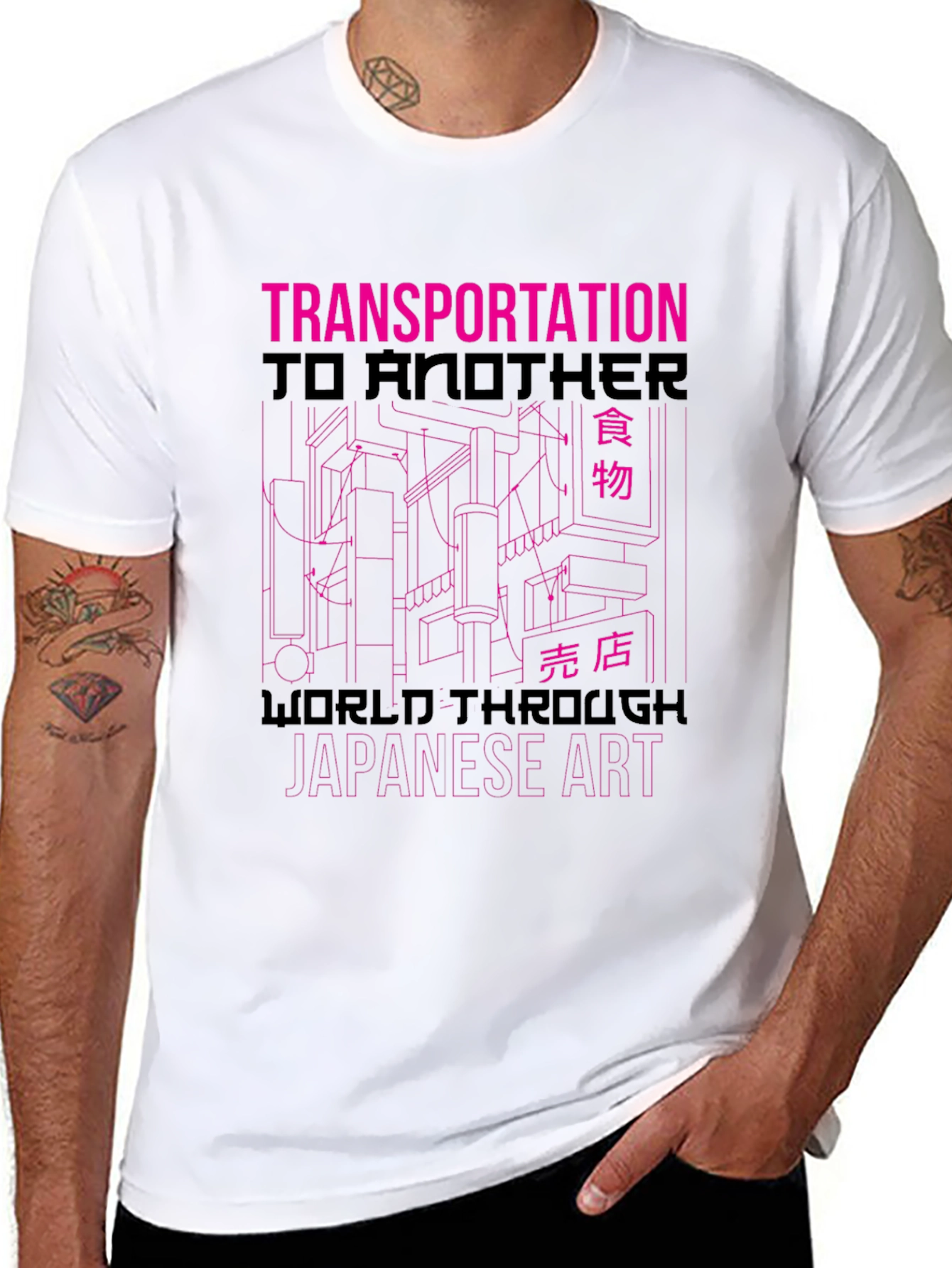 Transportation Japanese Art Graphic Tee