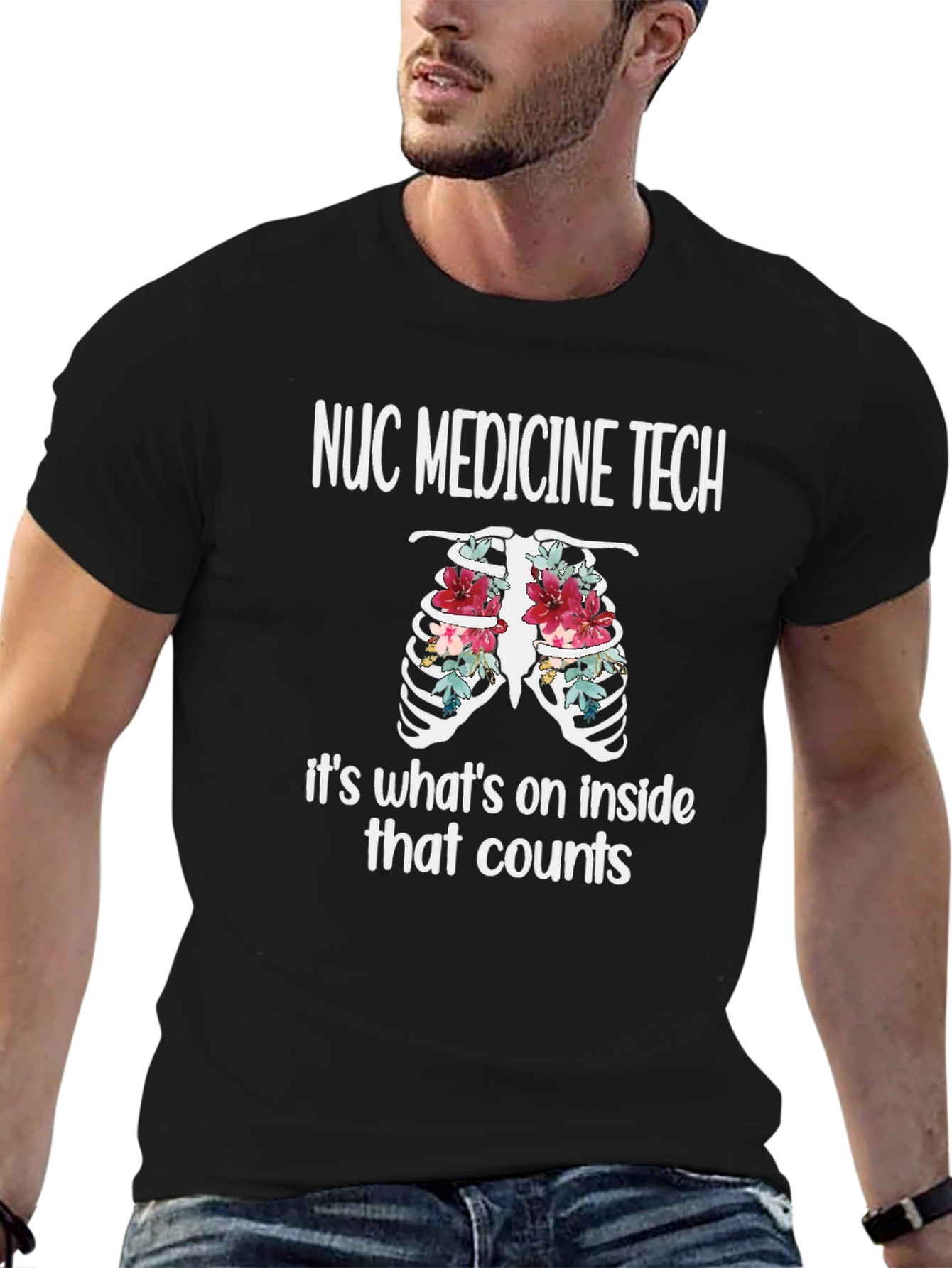 NUC Medicine Tech Floral Ribcage T-Shirt