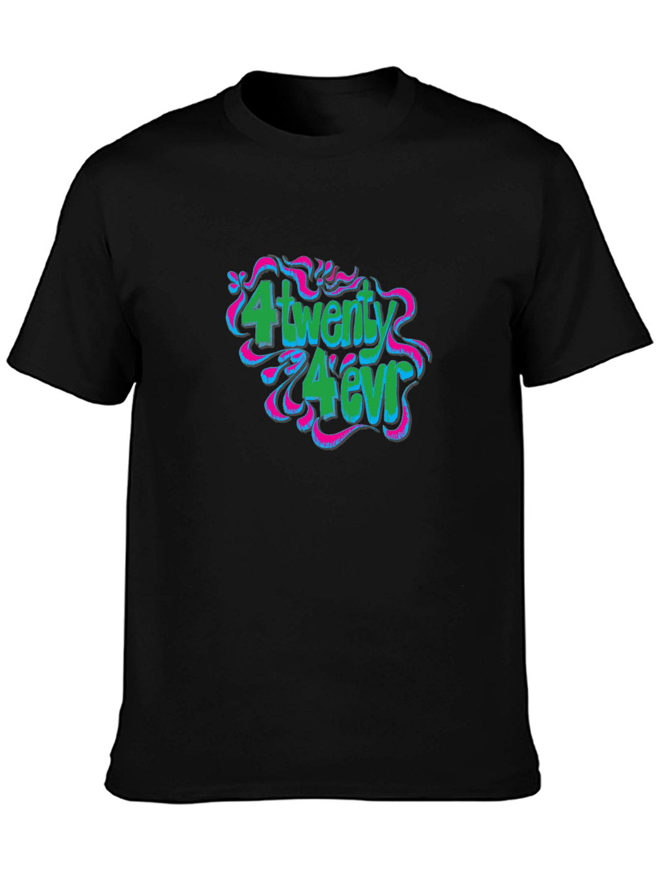4Twenty 4Ever Black Graphic T-Shirt