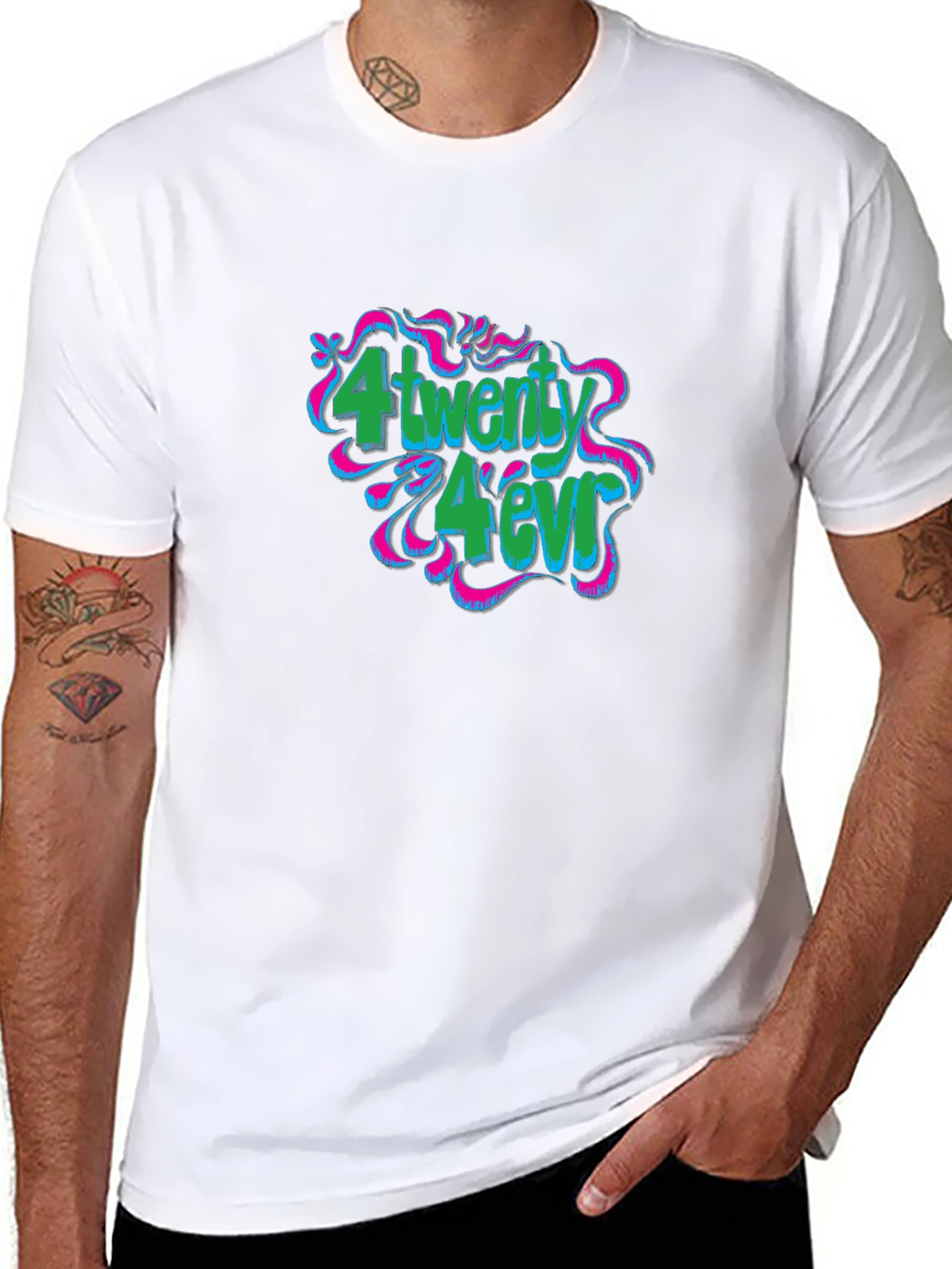 4Twenty 4Ever Black Graphic T-Shirt