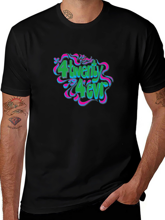 4Twenty 4Ever Black Graphic T-Shirt