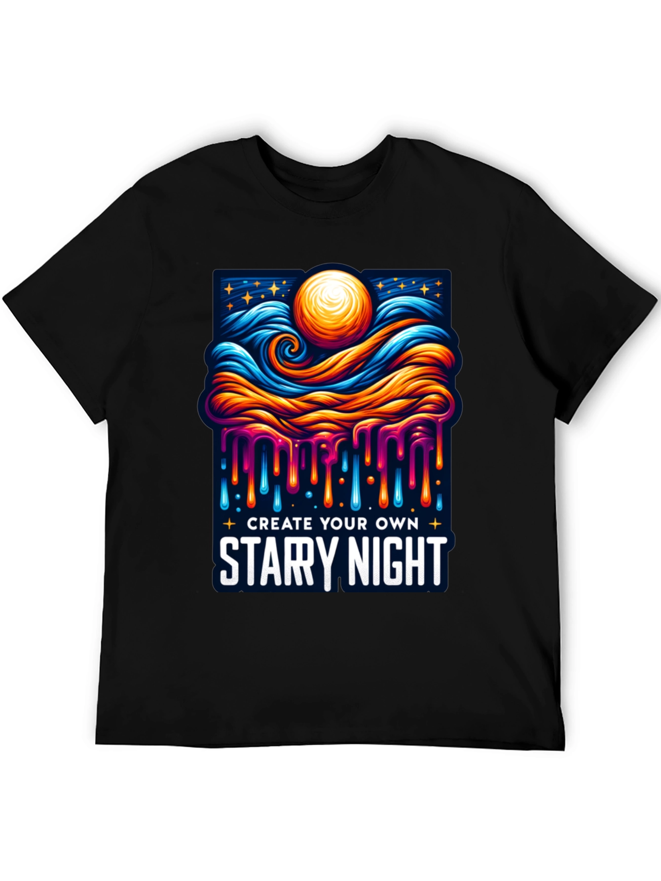 Starry Night Graphic Tee - Art Inspired Design