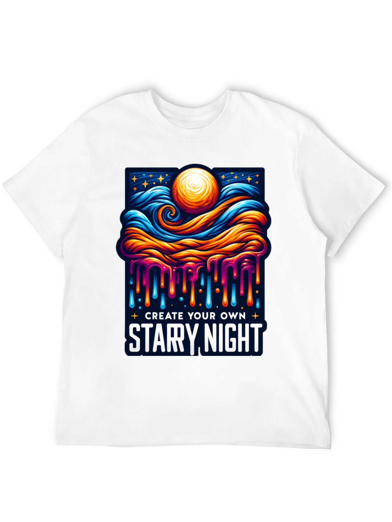 Starry Night Graphic Tee - Art Inspired Design