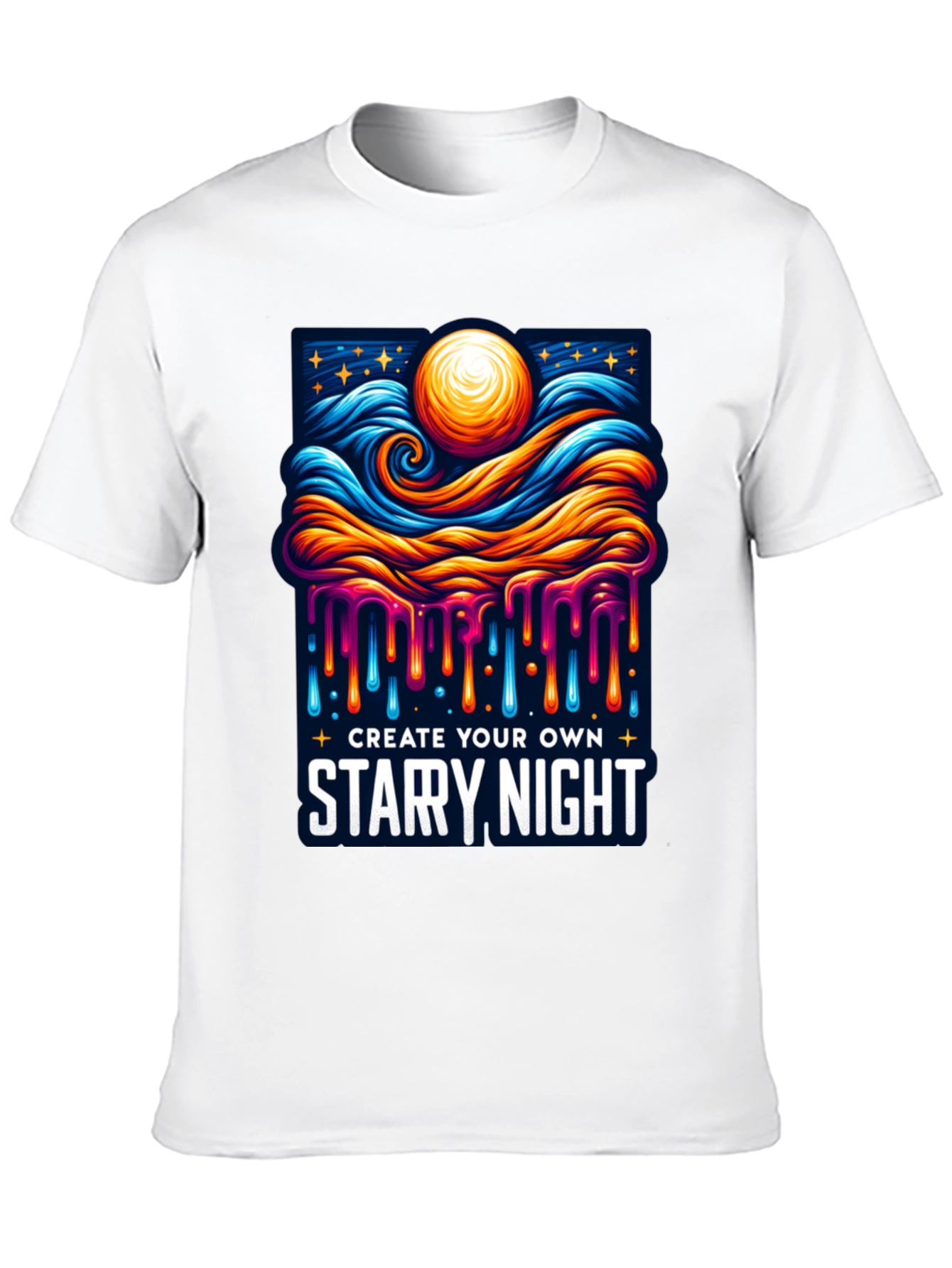Starry Night Graphic Tee - Art Inspired Design