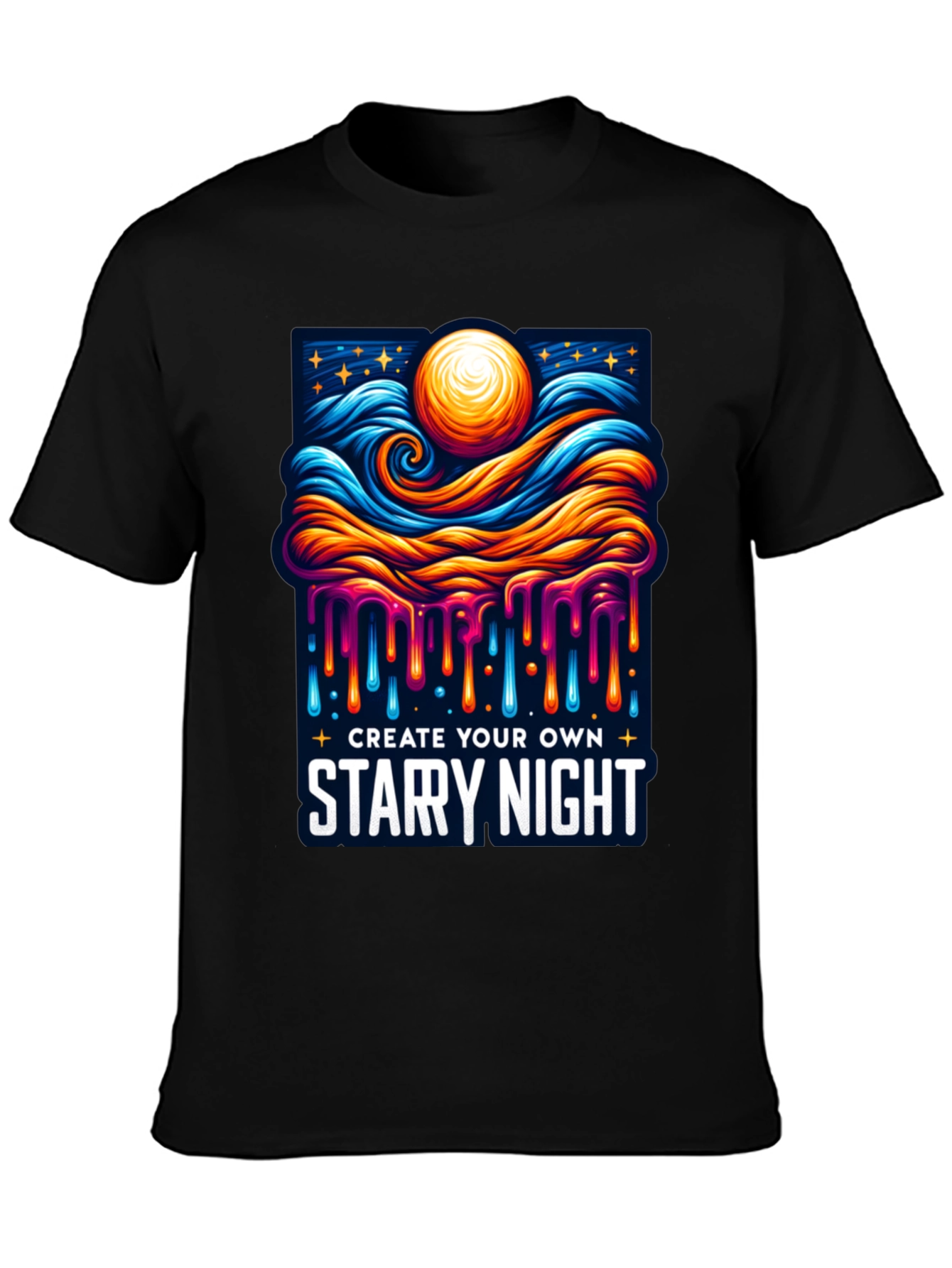 Starry Night Graphic Tee - Art Inspired Design
