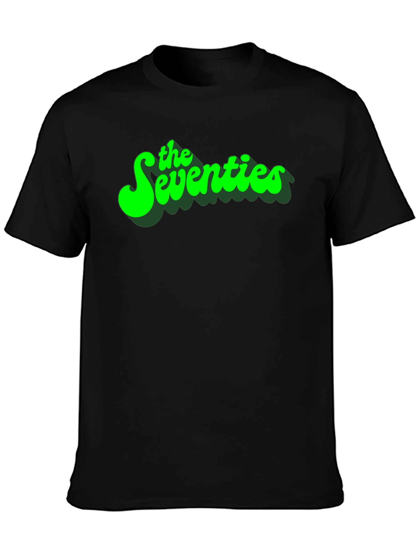 Retro The Seventies Graphic Tee - Black