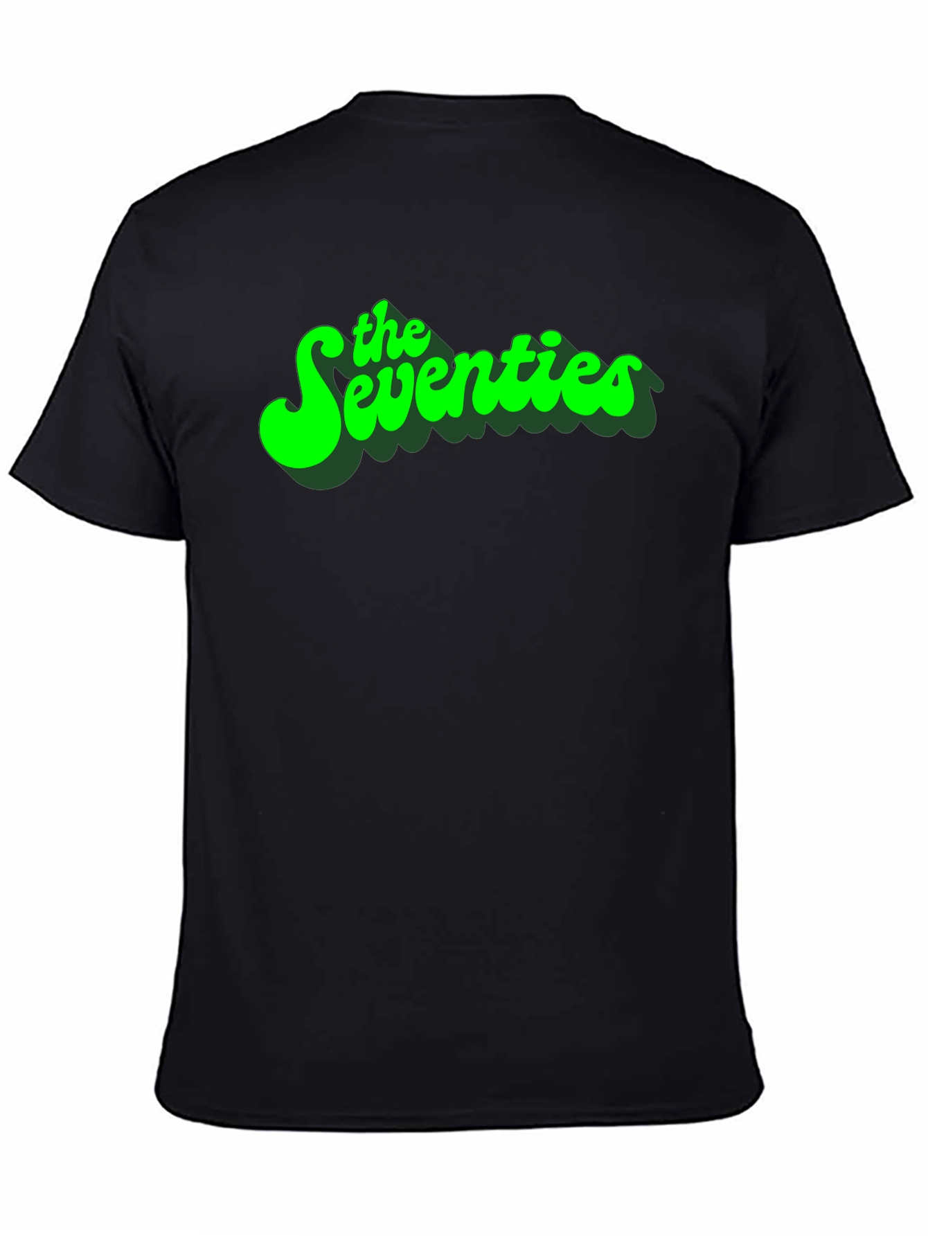 Retro The Seventies Graphic Tee - Black