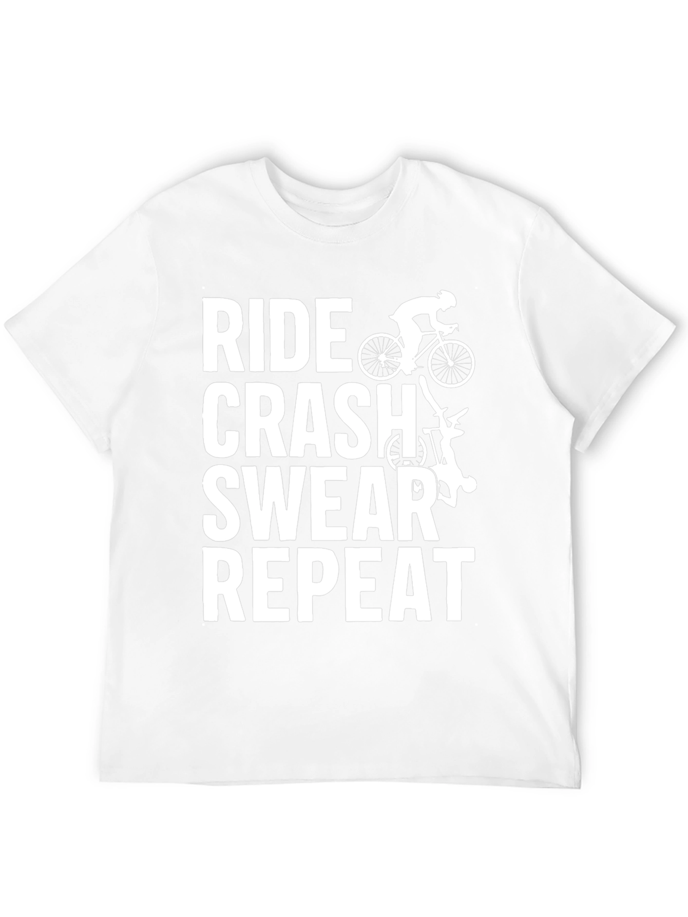 Ride Crash Swear Repeat Biker T-Shirt