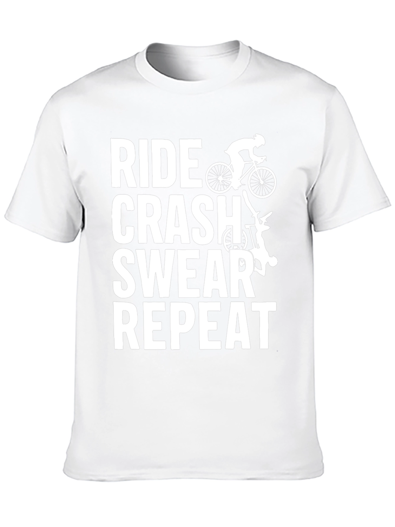 Ride Crash Swear Repeat Biker T-Shirt