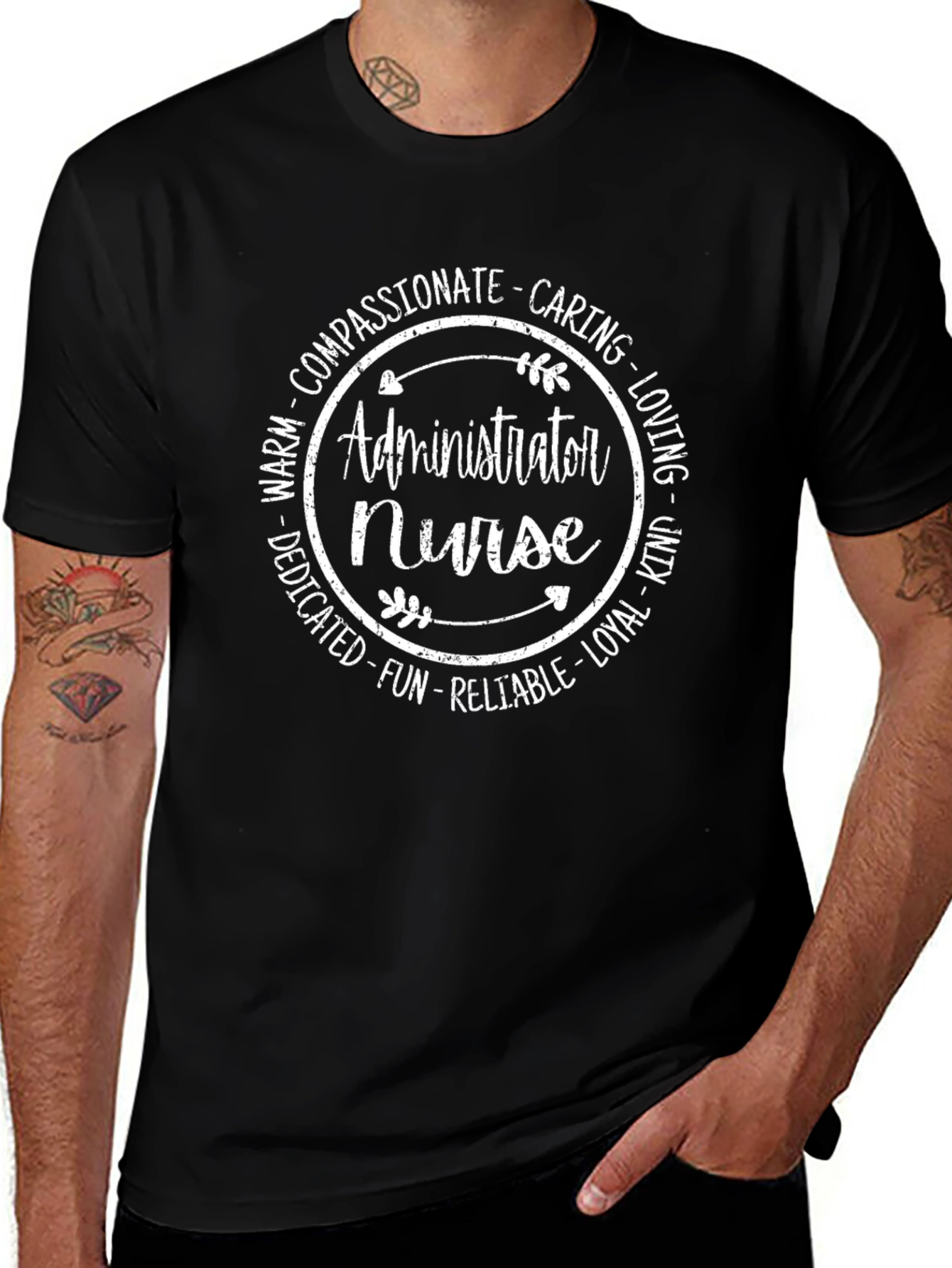 Administrator Nurse T-Shirt - Compassionate Caring Design