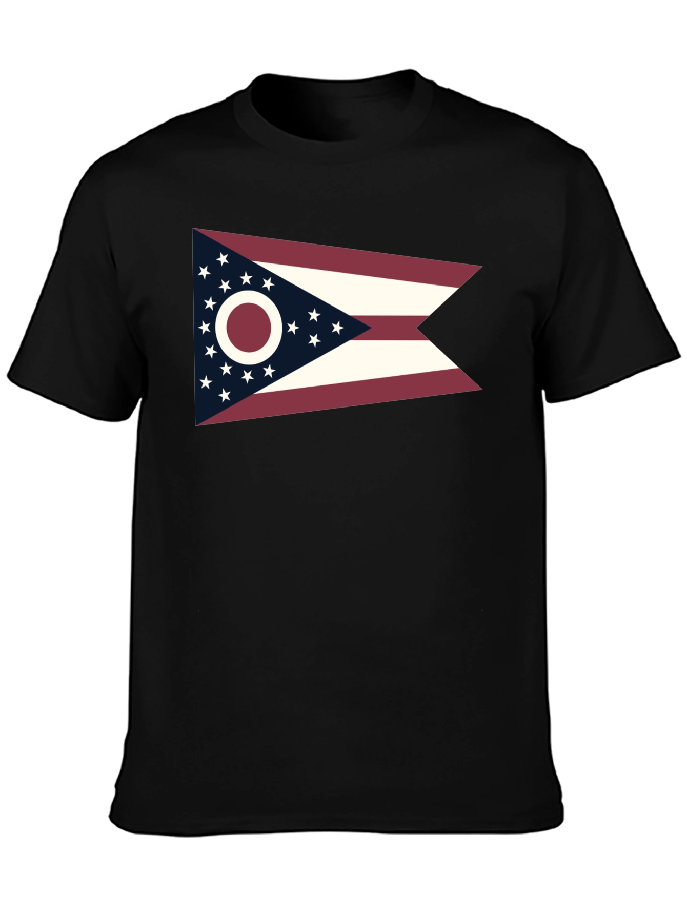 Ohio Flag Graphic Tee - Black Short Sleeve