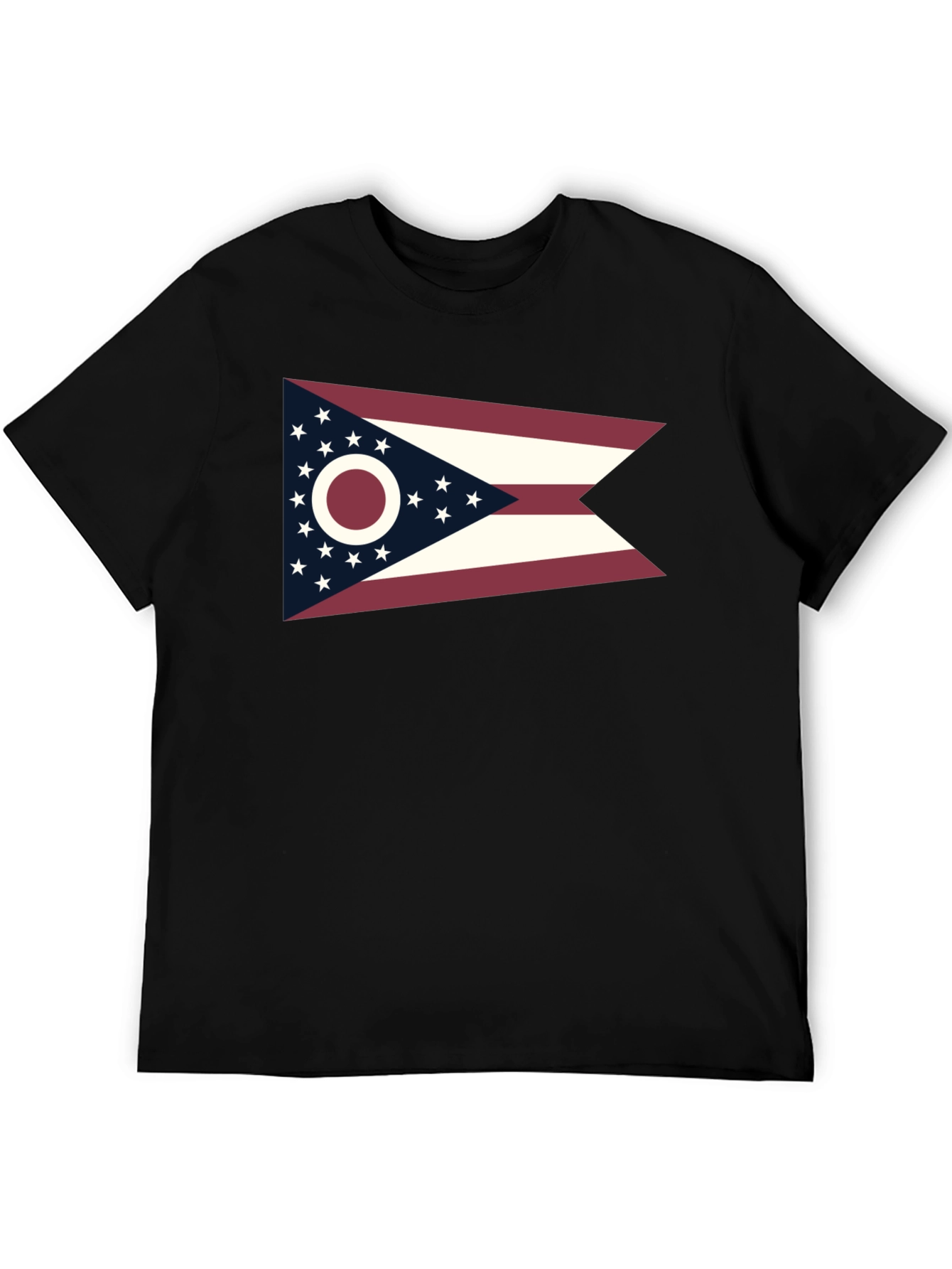 Ohio Flag Graphic Tee - Black Short Sleeve