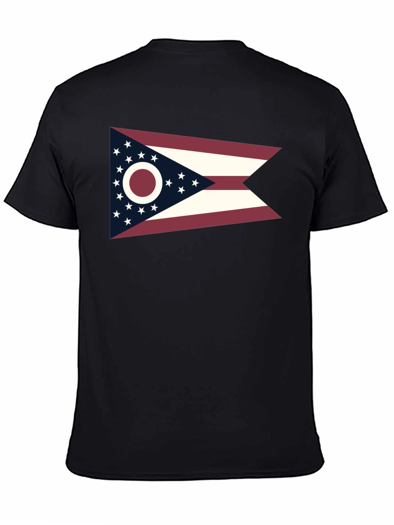 Ohio Flag Graphic Tee - Black Short Sleeve