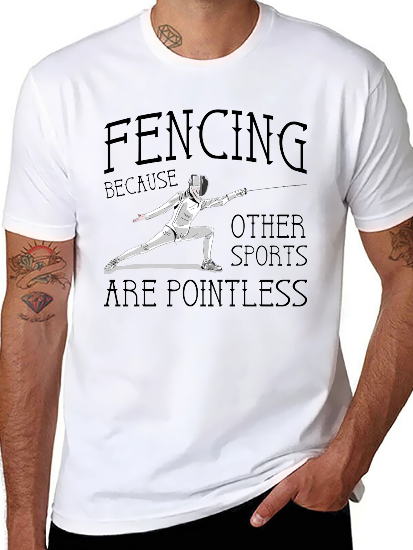 Fencing Because Other Sports Are Pointless Black T-Shirt