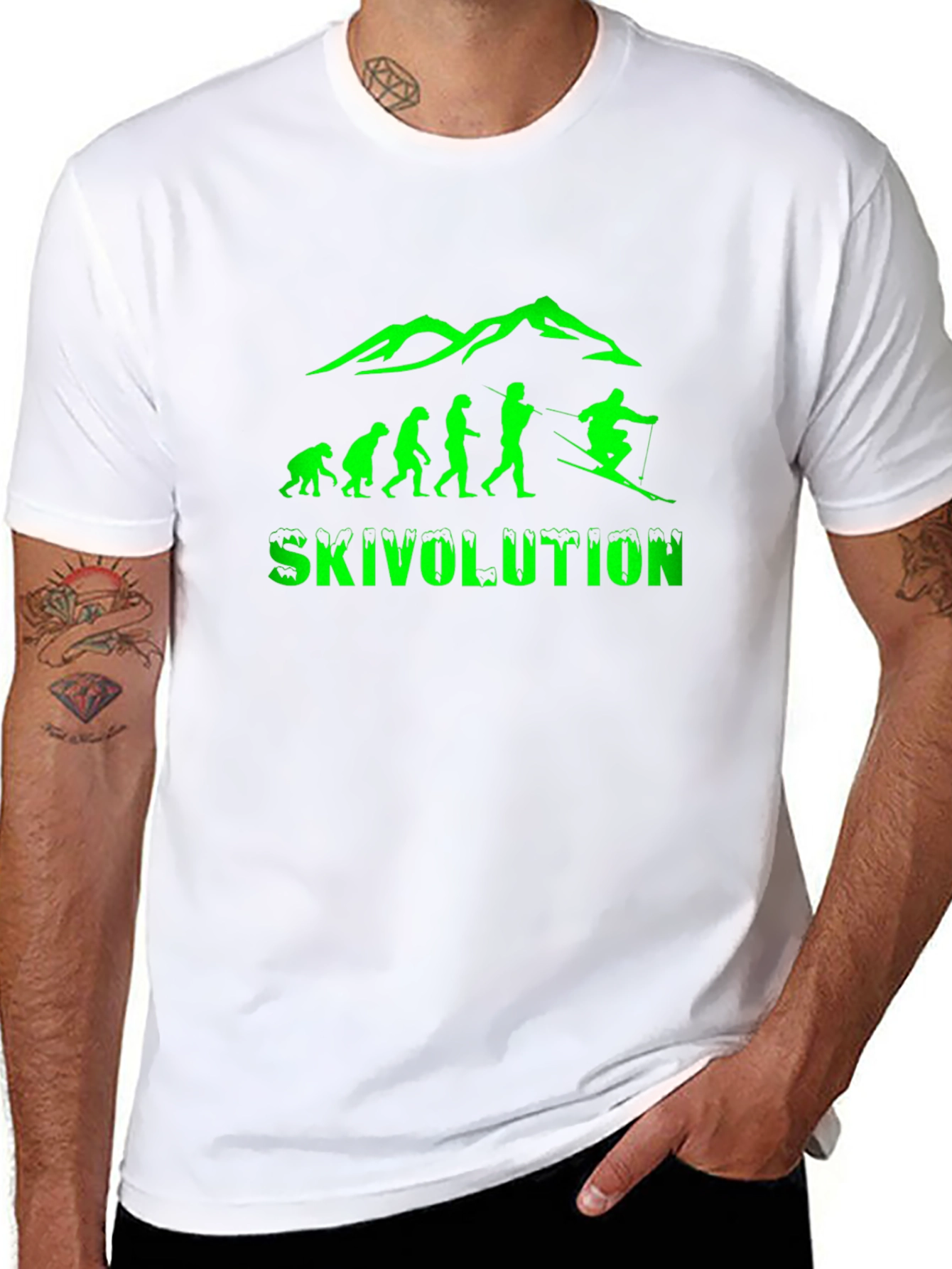 Ski Evolution Graphic Tee - Black