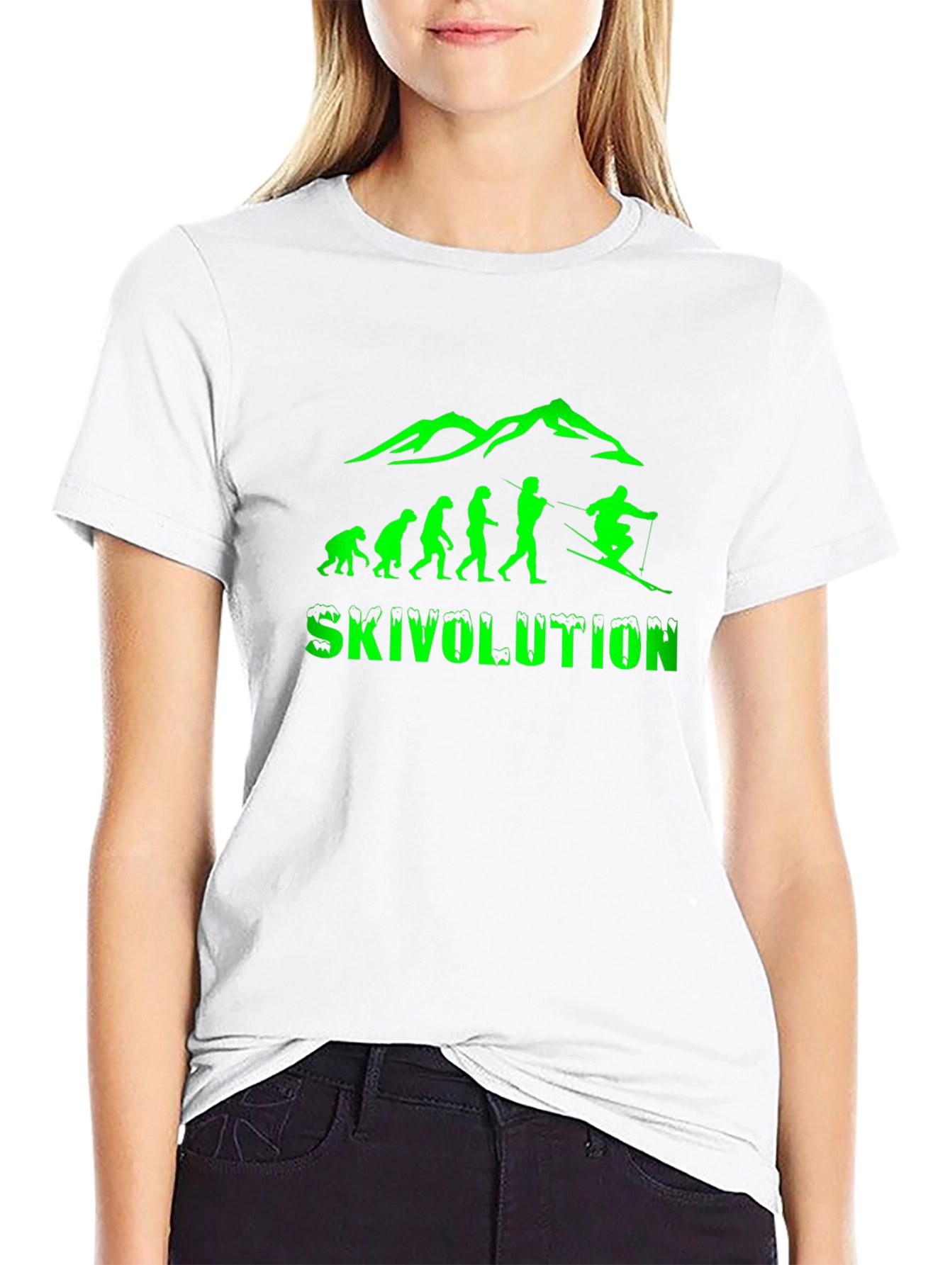 Ski Evolution Graphic Tee - Black
