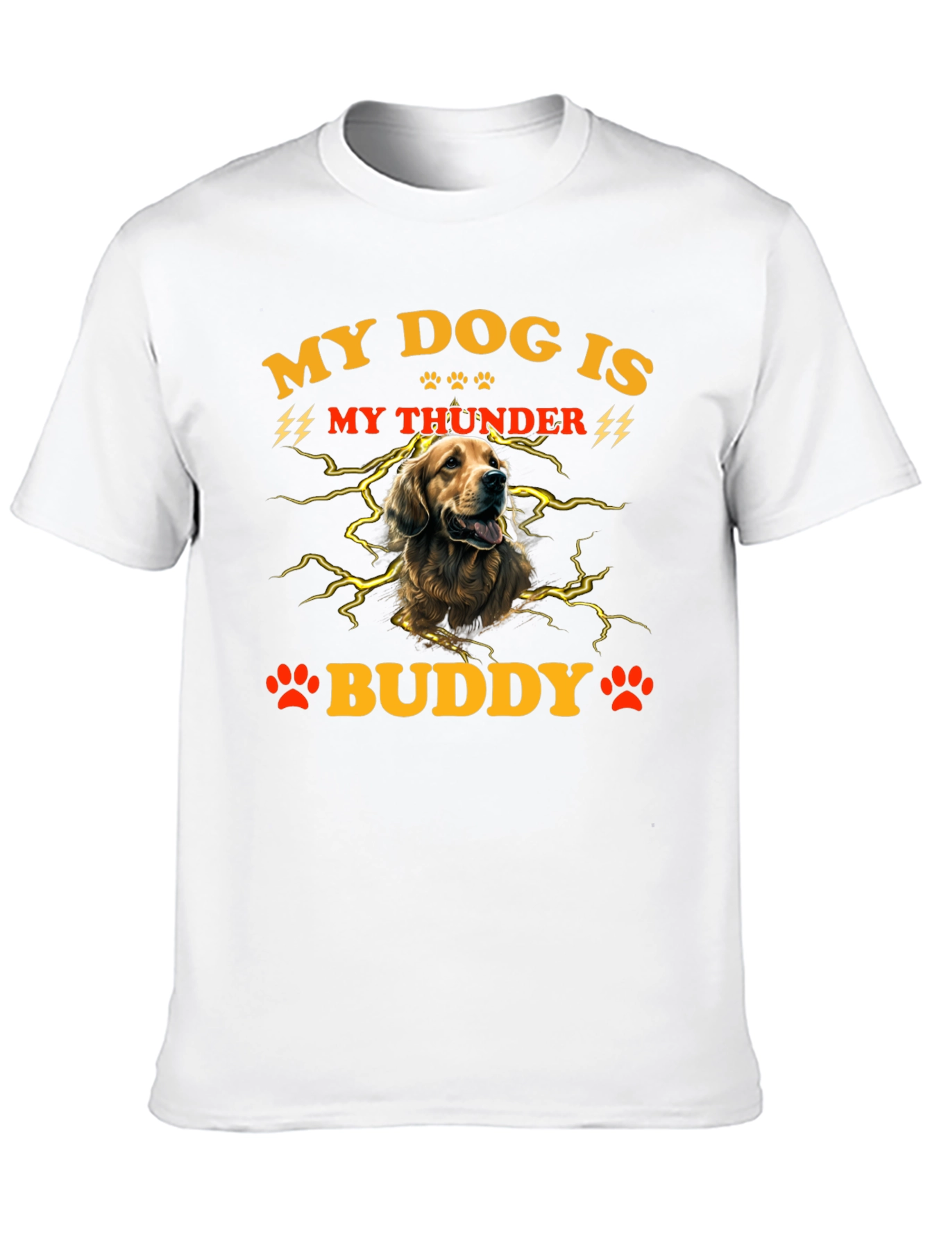 My Dog is My Thunder Buddy Black T-Shirt