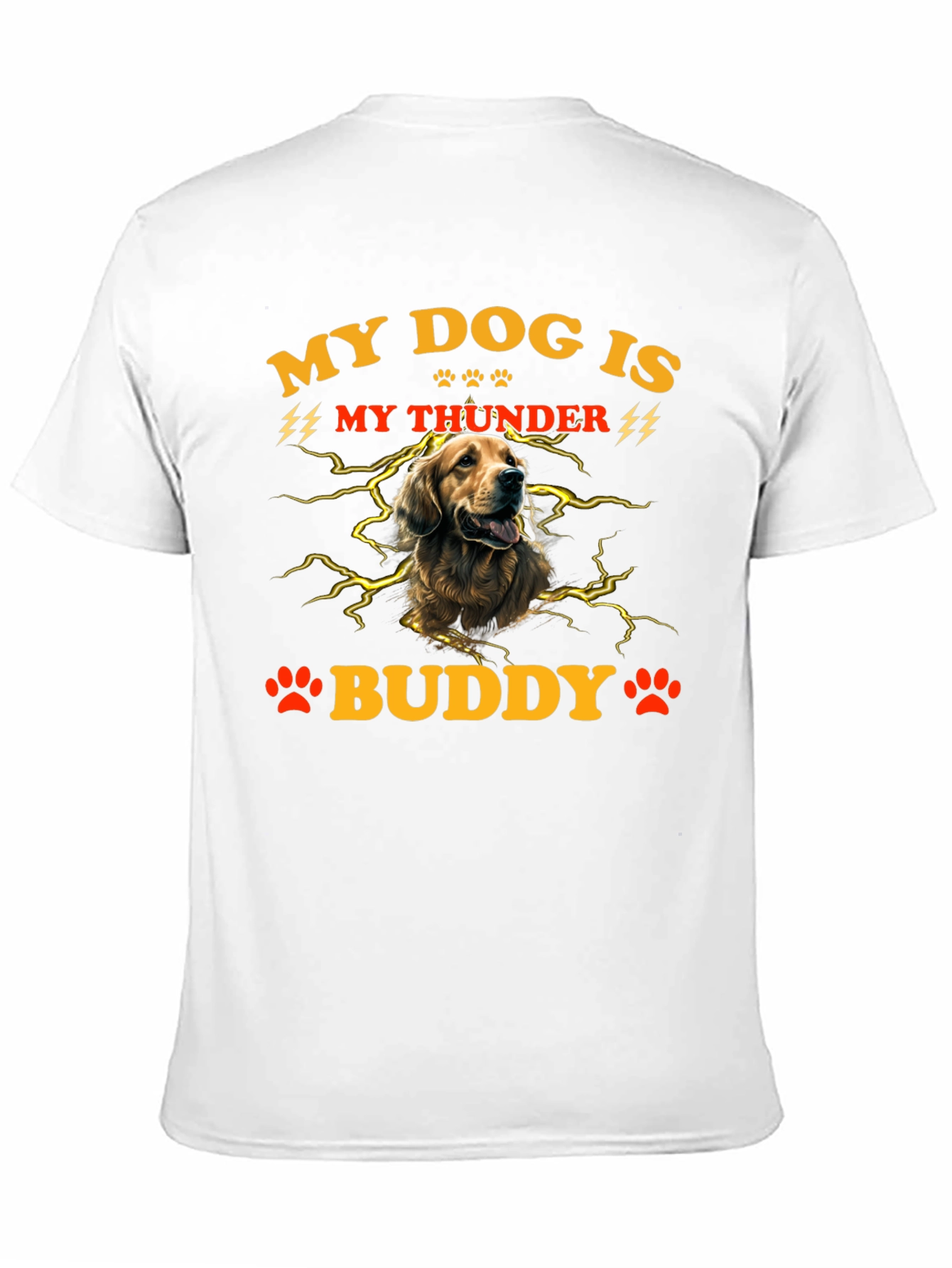 My Dog is My Thunder Buddy Black T-Shirt