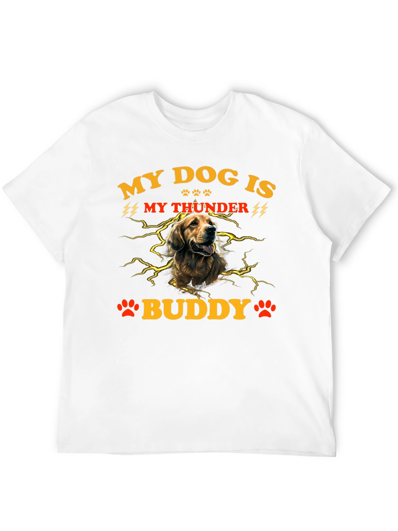 My Dog is My Thunder Buddy Black T-Shirt