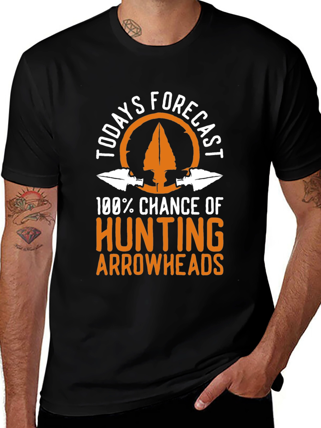 Hunting Arrowheads Forecast Graphic T-Shirt