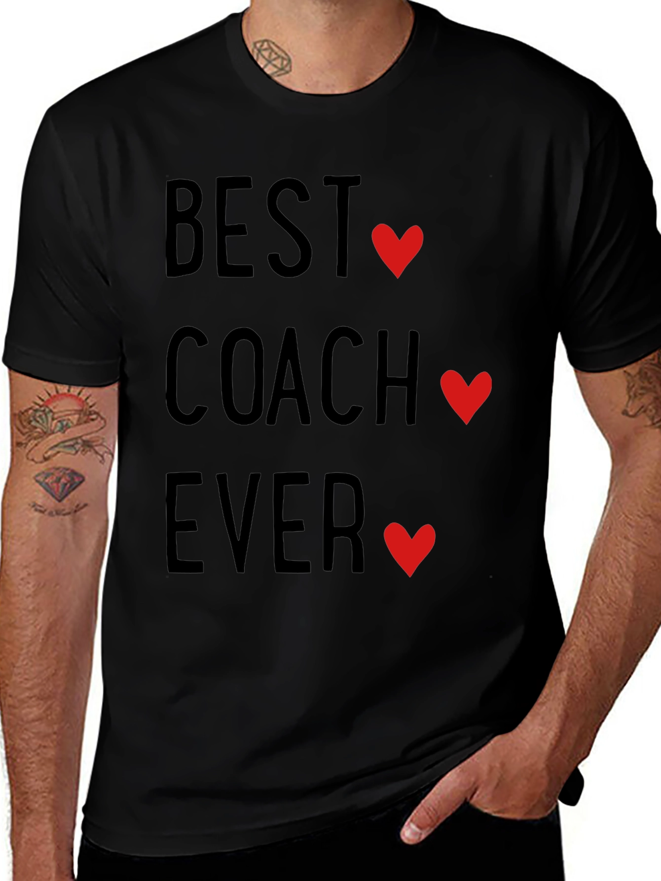 Best Coach Ever T-Shirt - Heart Design