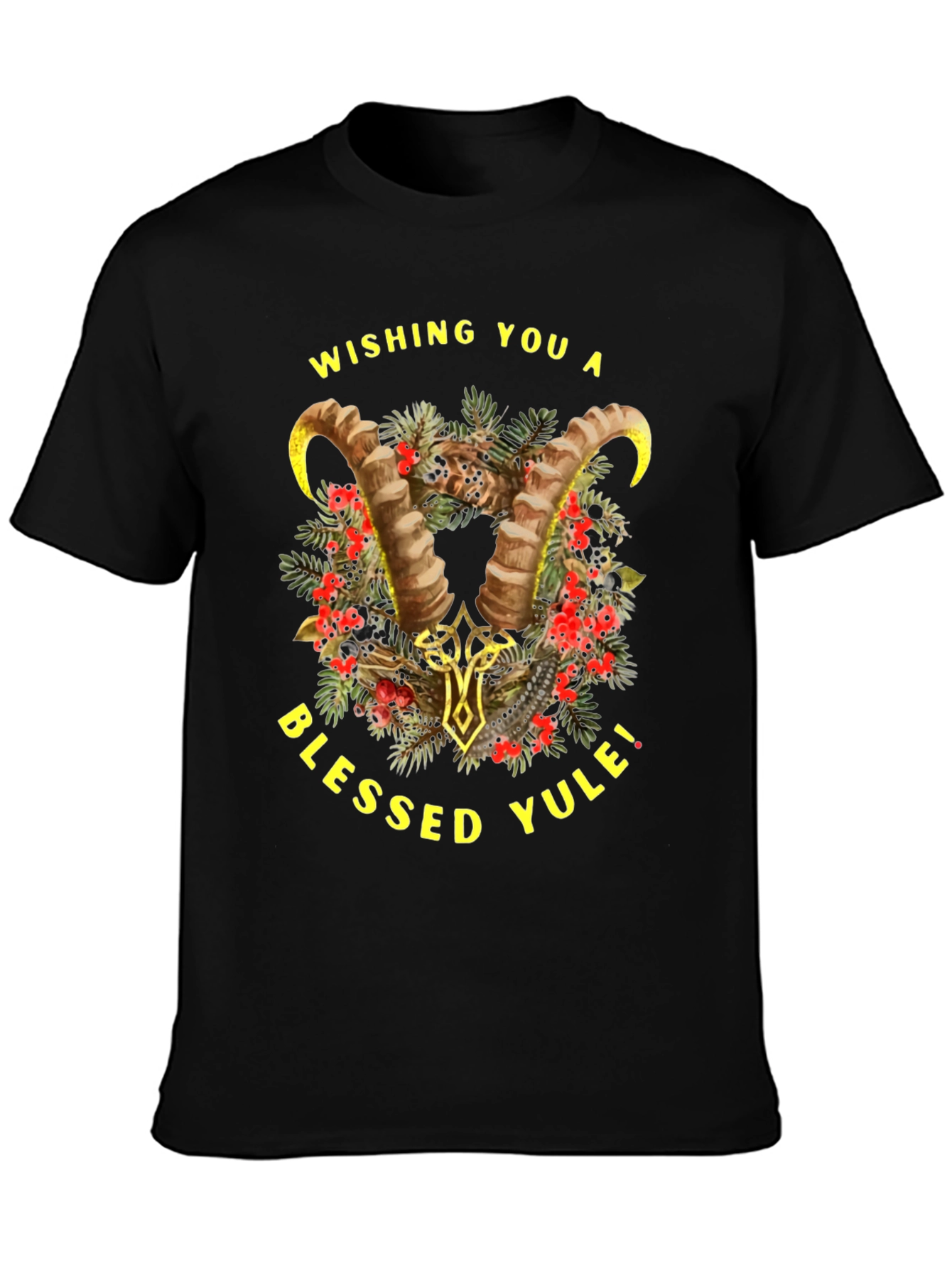 Wishing You A Blessed Yule Holiday Graphic T-Shirt