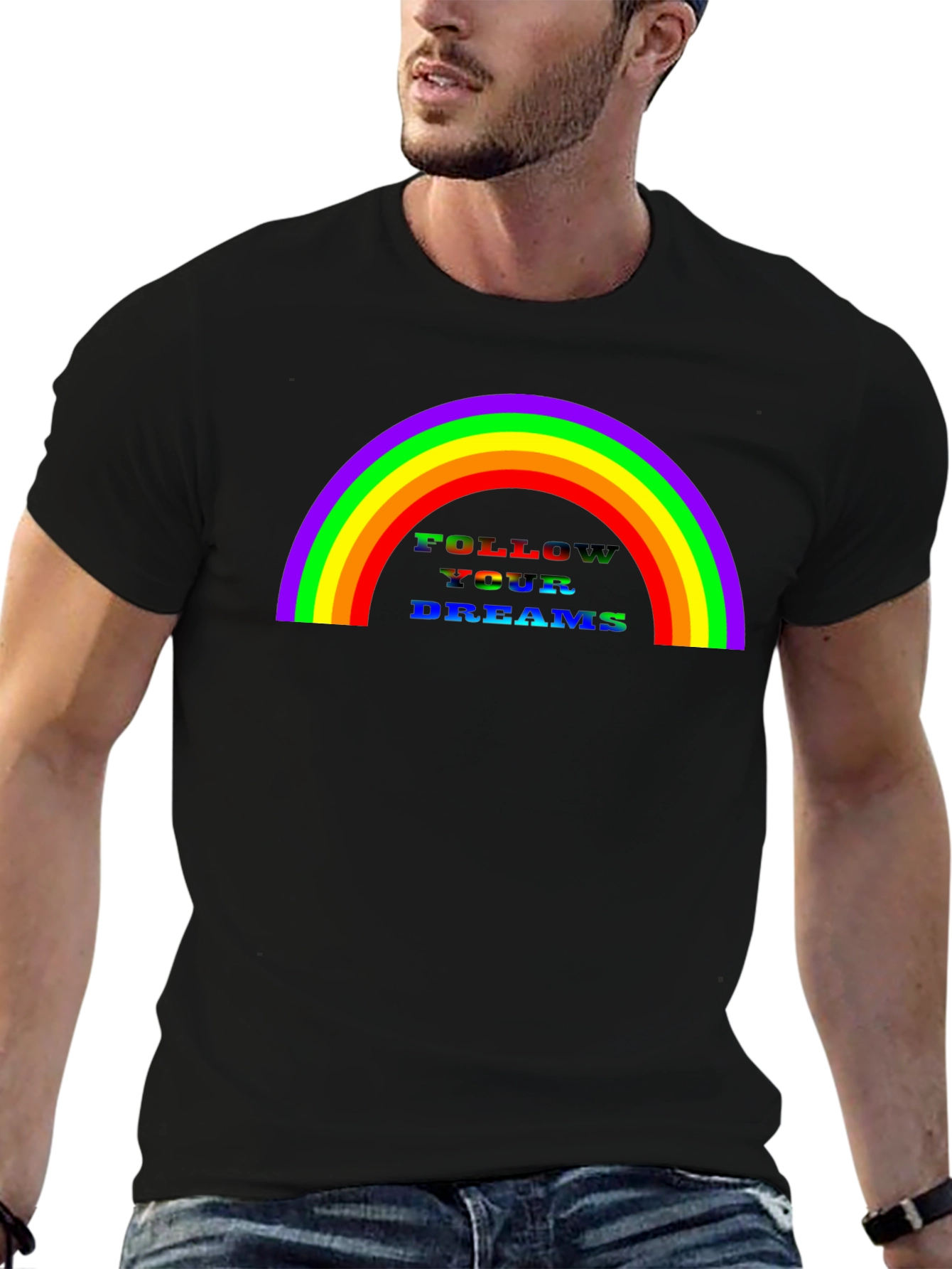 Rainbow Follow Your Dreams Graphic Tee
