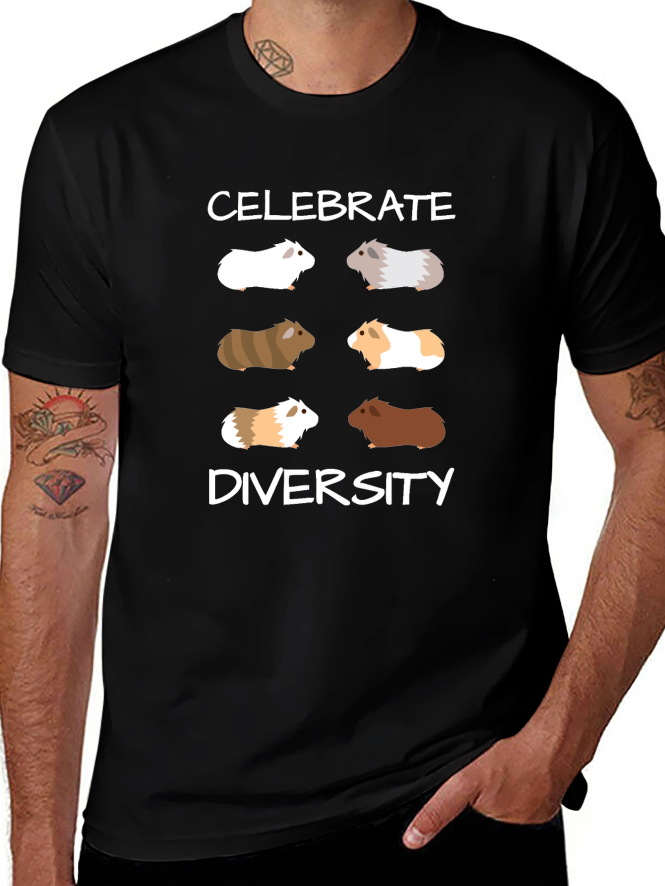 Celebrate Diversity Guinea Pig Graphic Tee