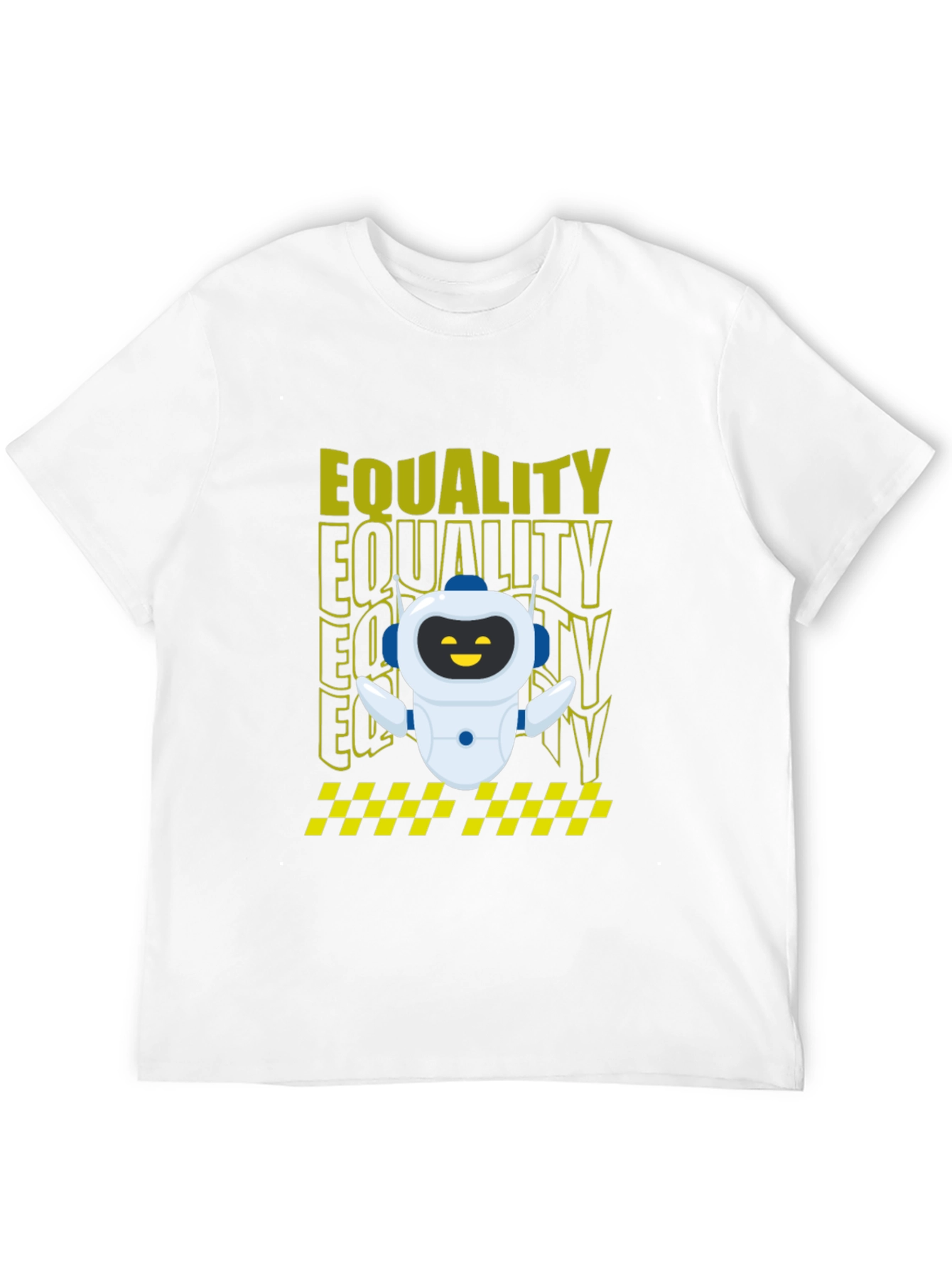 Equality Robot Graphic Tee - Black Cotton Blend