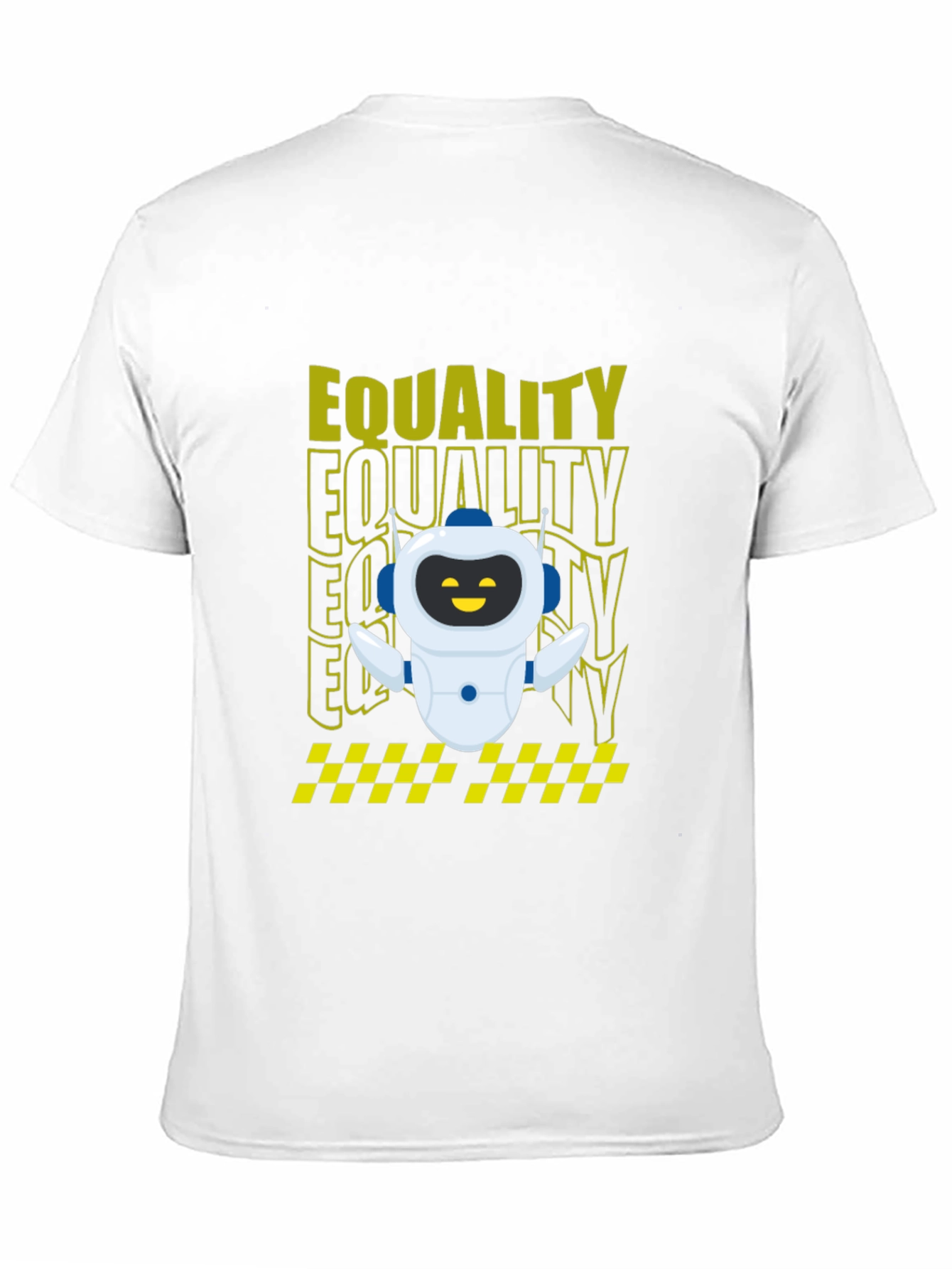 Equality Robot Graphic Tee - Black Cotton Blend