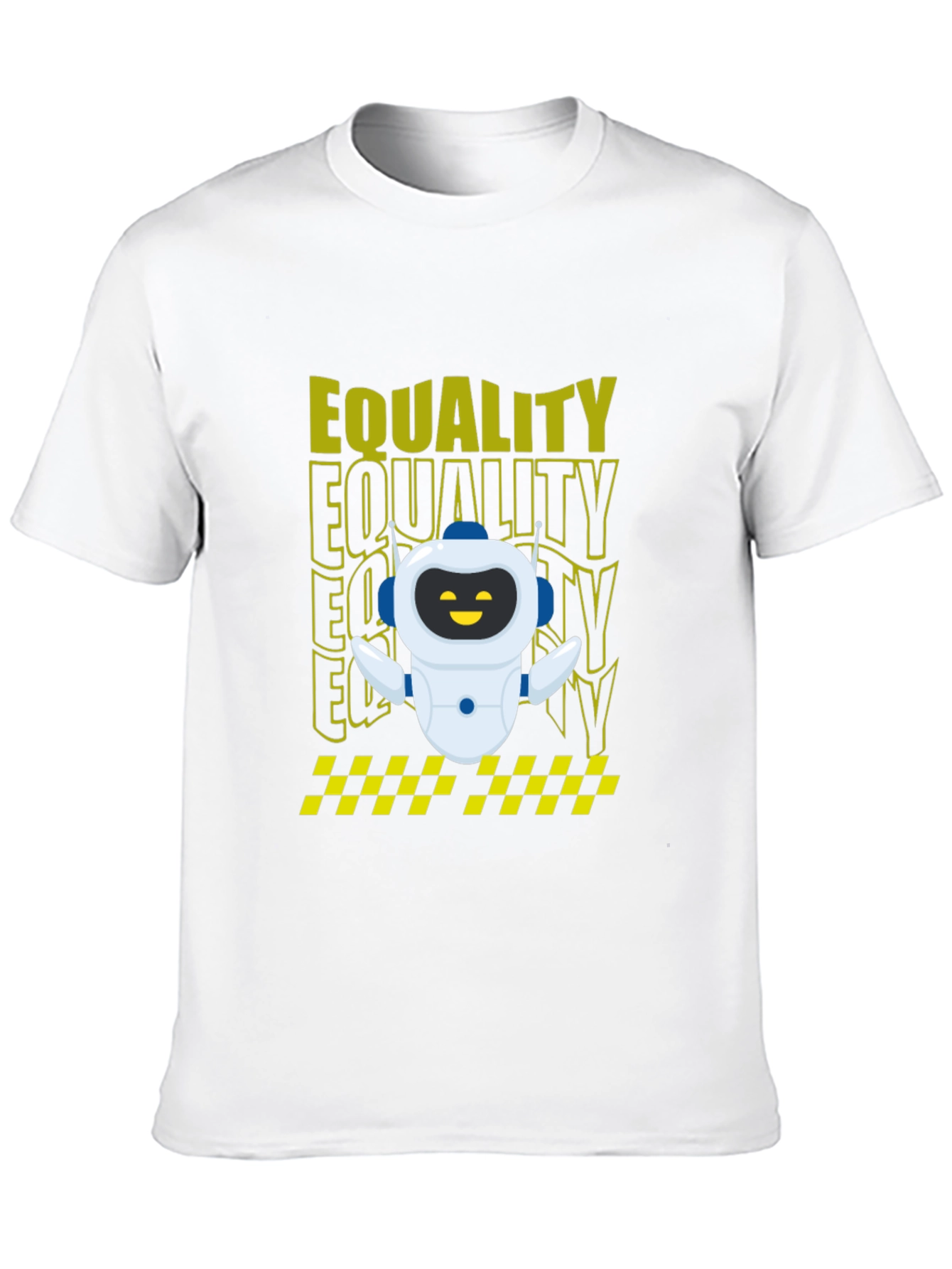 Equality Robot Graphic Tee - Black Cotton Blend
