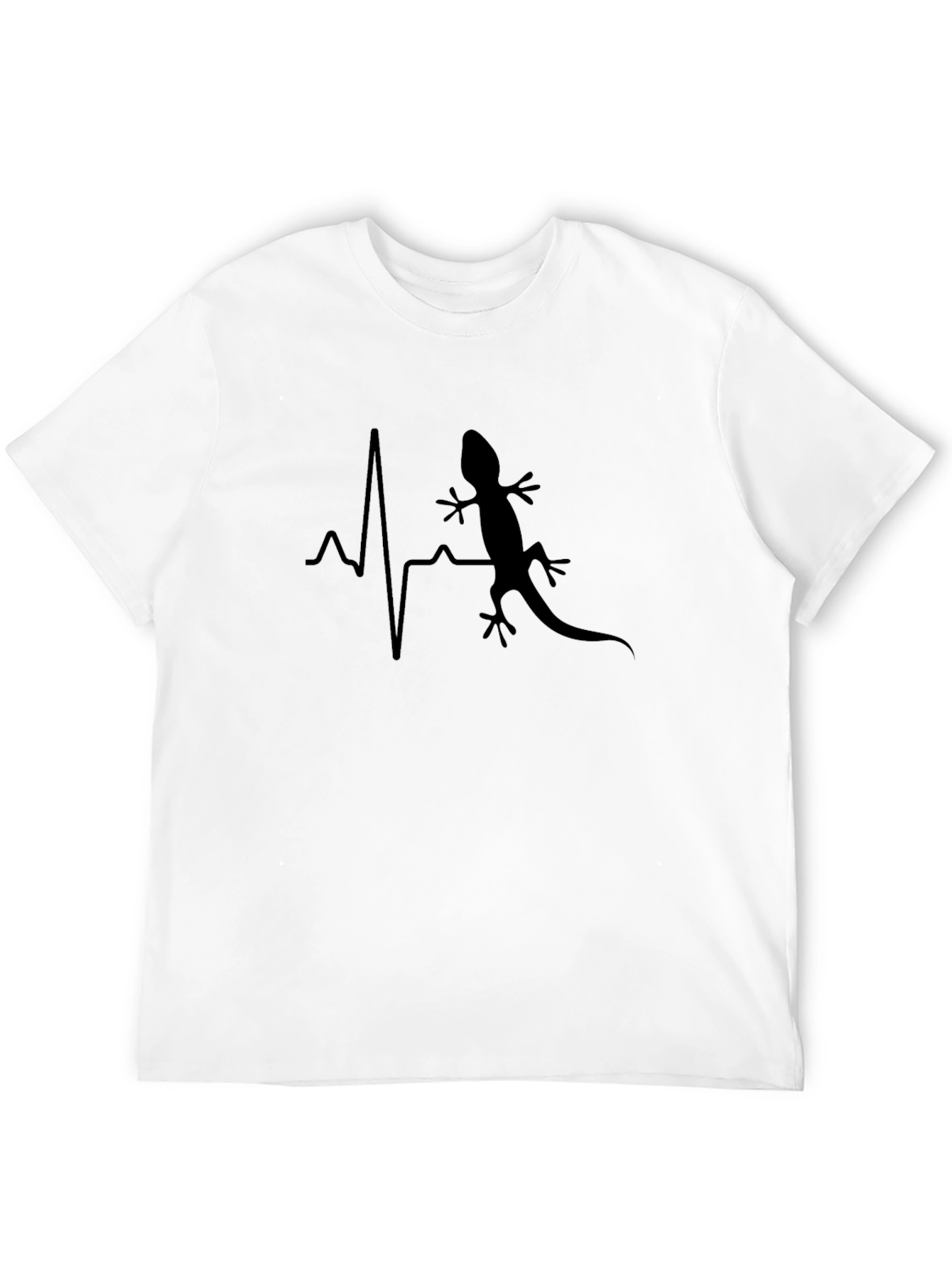Lizard Heartbeat Graphic Tee - Cool Animal Lover Shirt