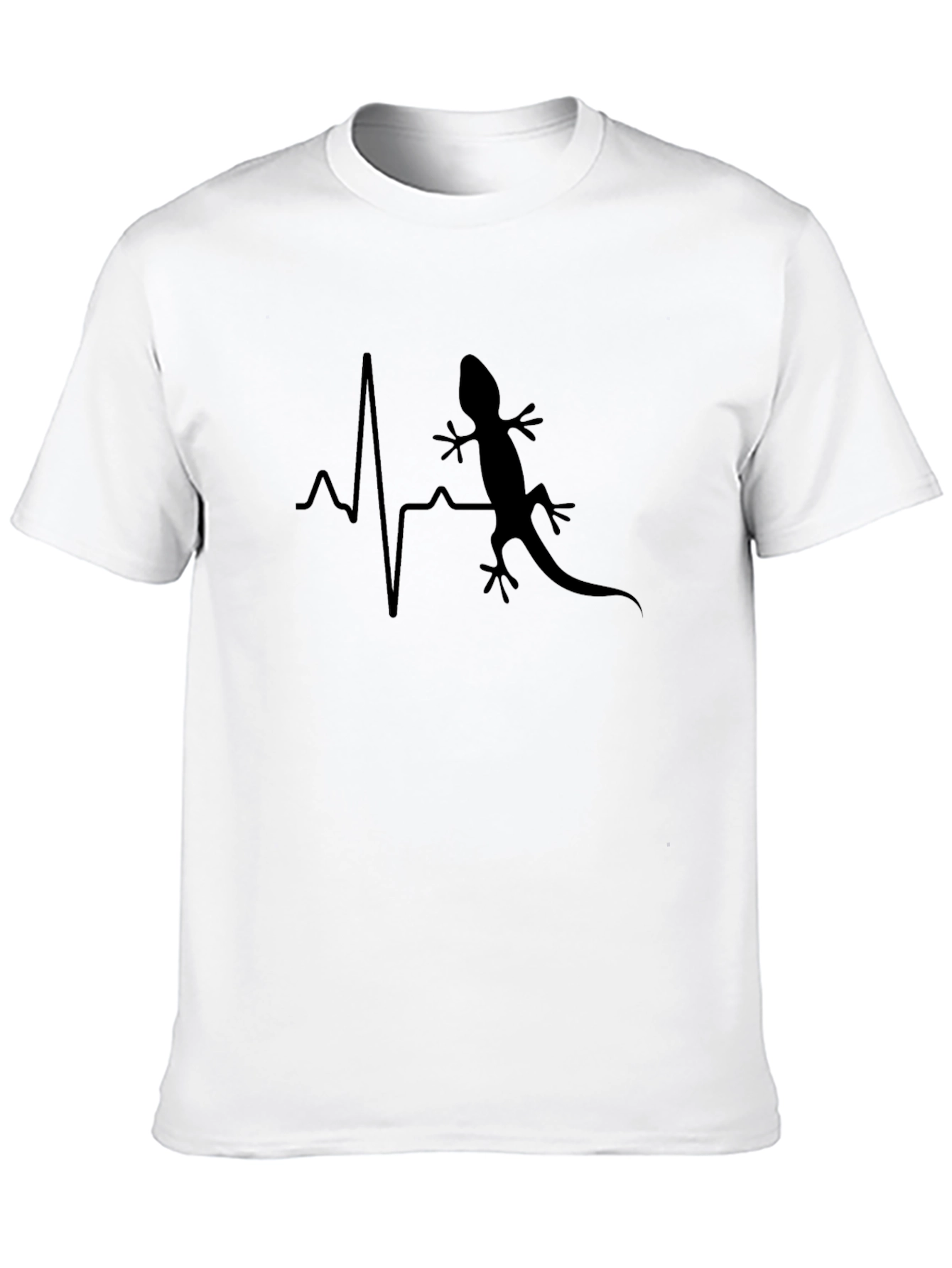 Lizard Heartbeat Graphic Tee - Cool Animal Lover Shirt