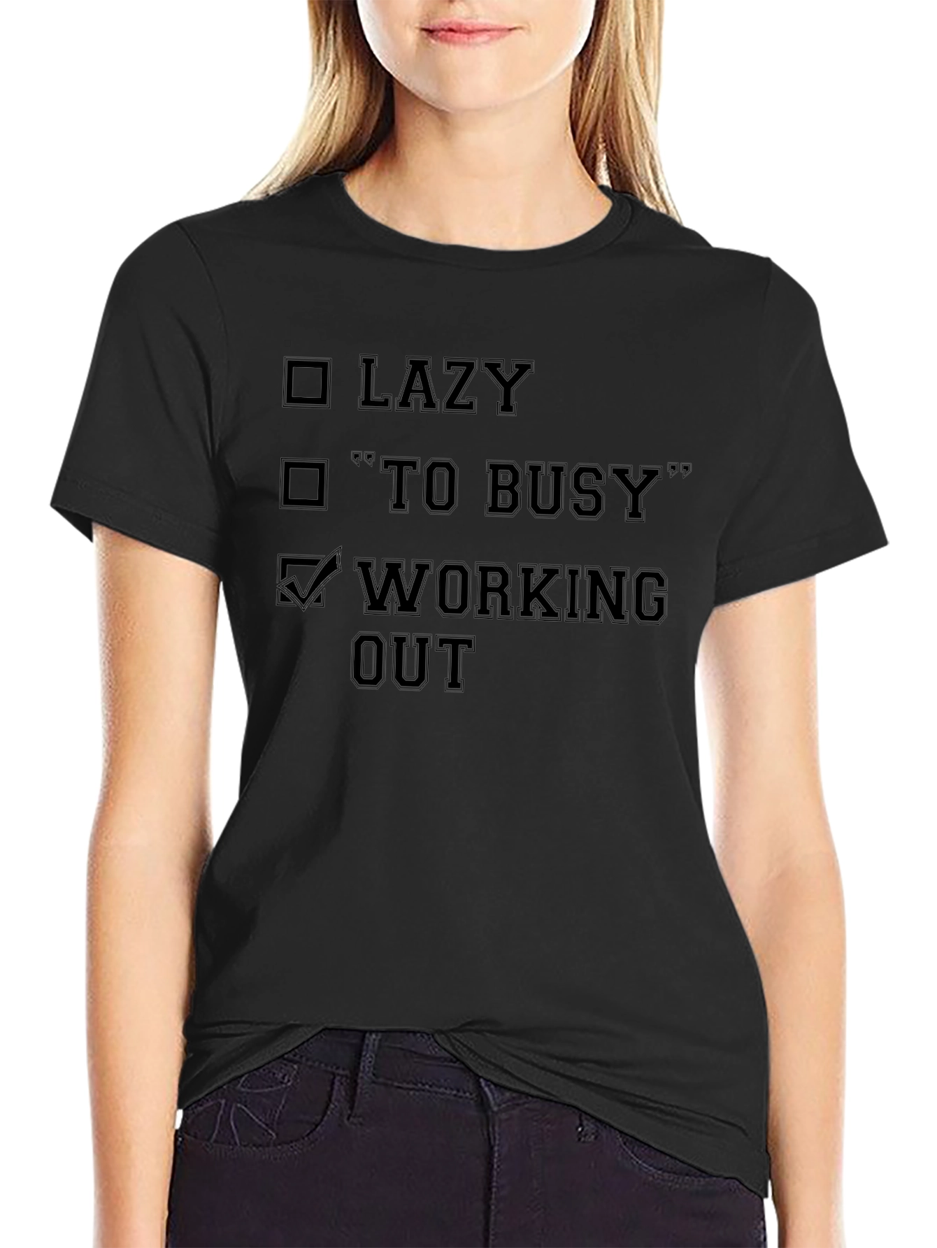 Workout Motivation T-Shirt - Lazy Busy Gym Shirt
