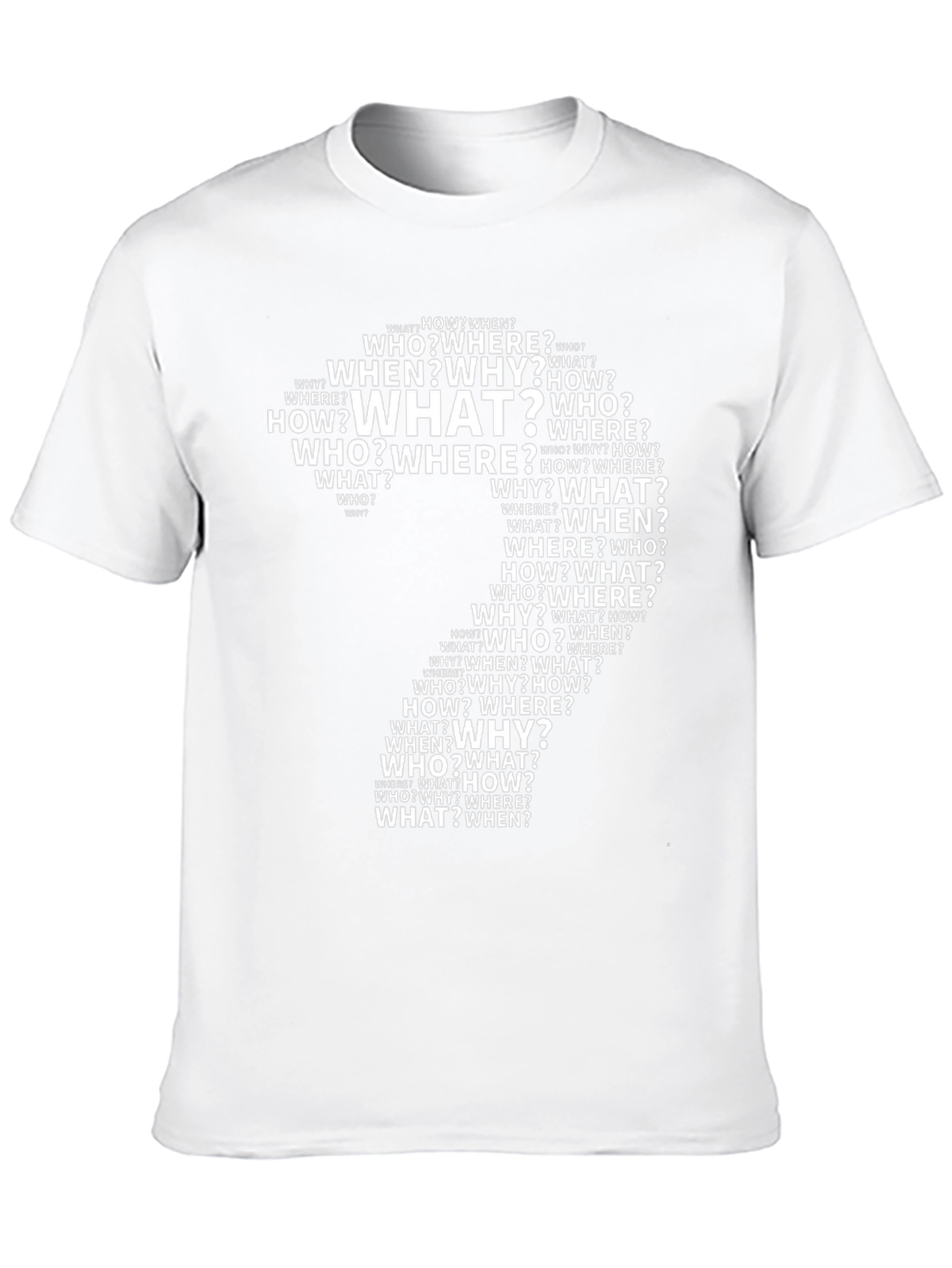 Intriguing Question Mark T-Shirt - Curiosity Design