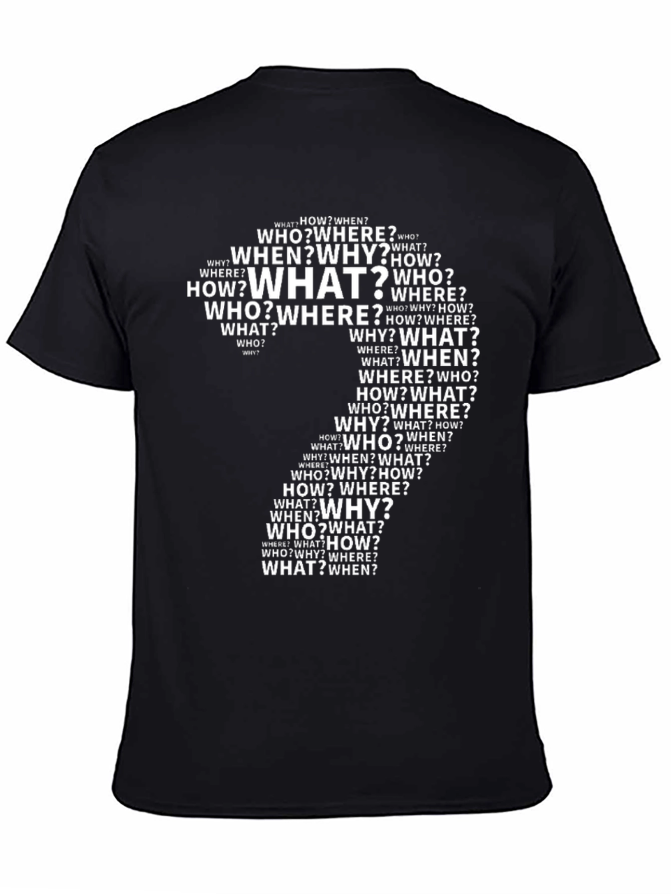 Intriguing Question Mark T-Shirt - Curiosity Design