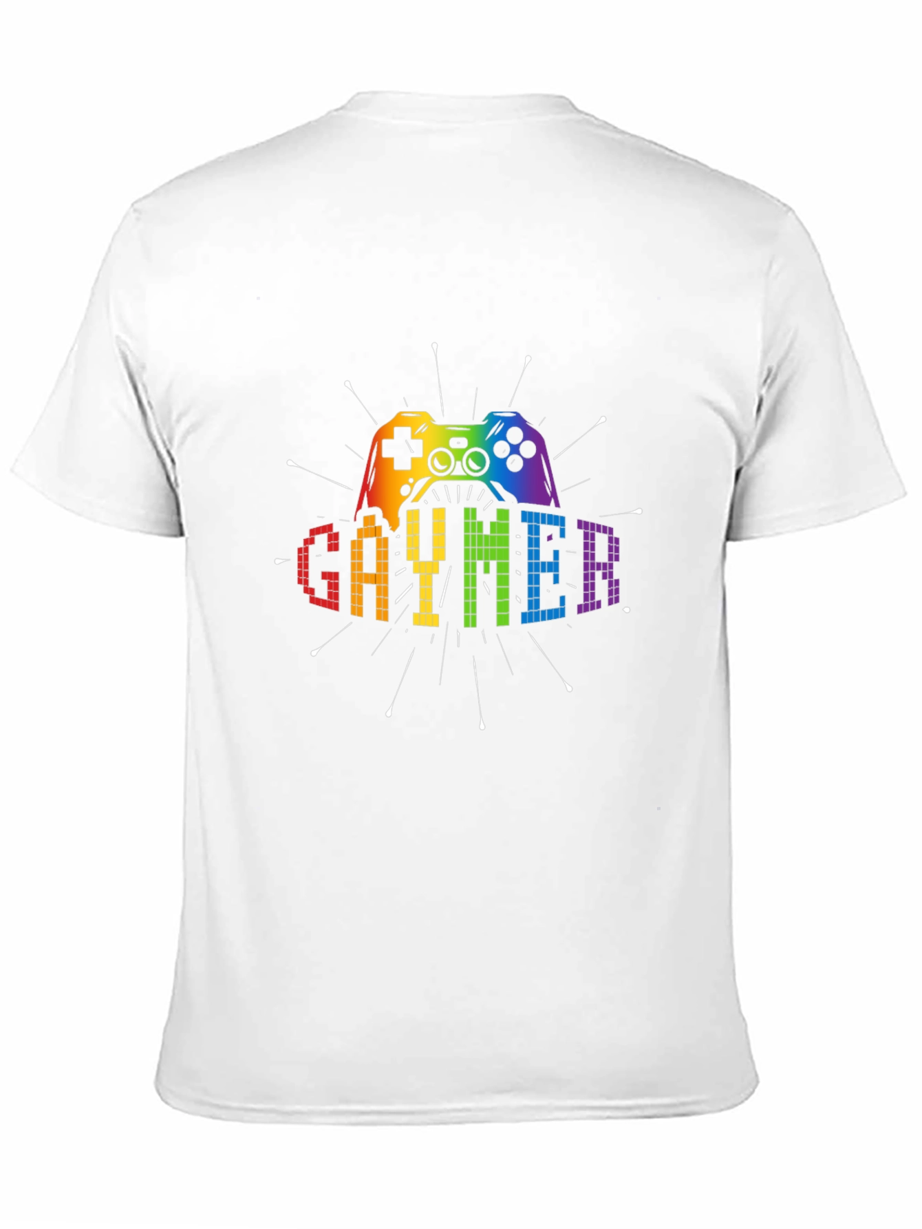 Gaymer Graphic T-Shirt - Rainbow Controller Design