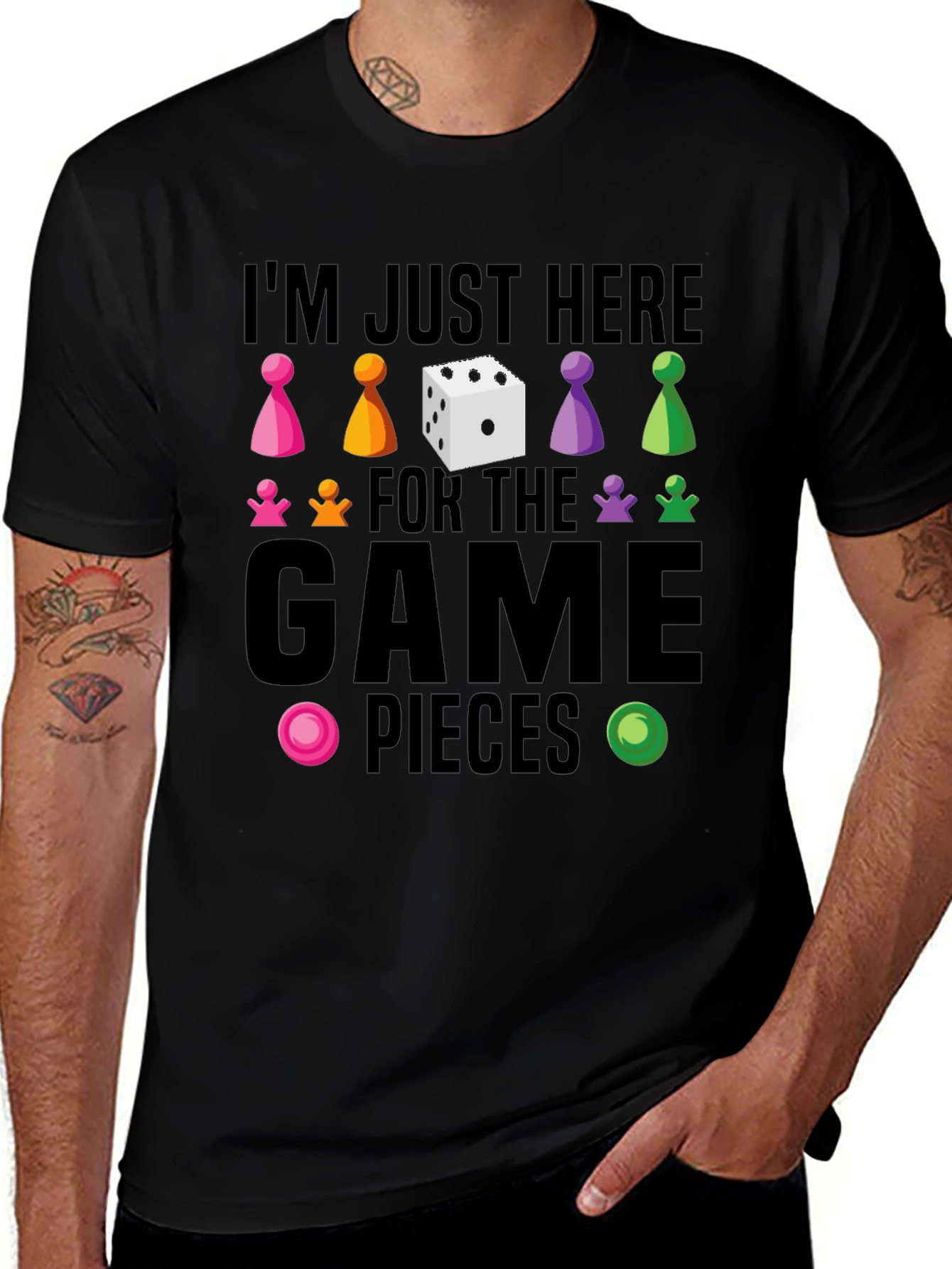 Game Pieces T-Shirt - Board Game Lover Tee