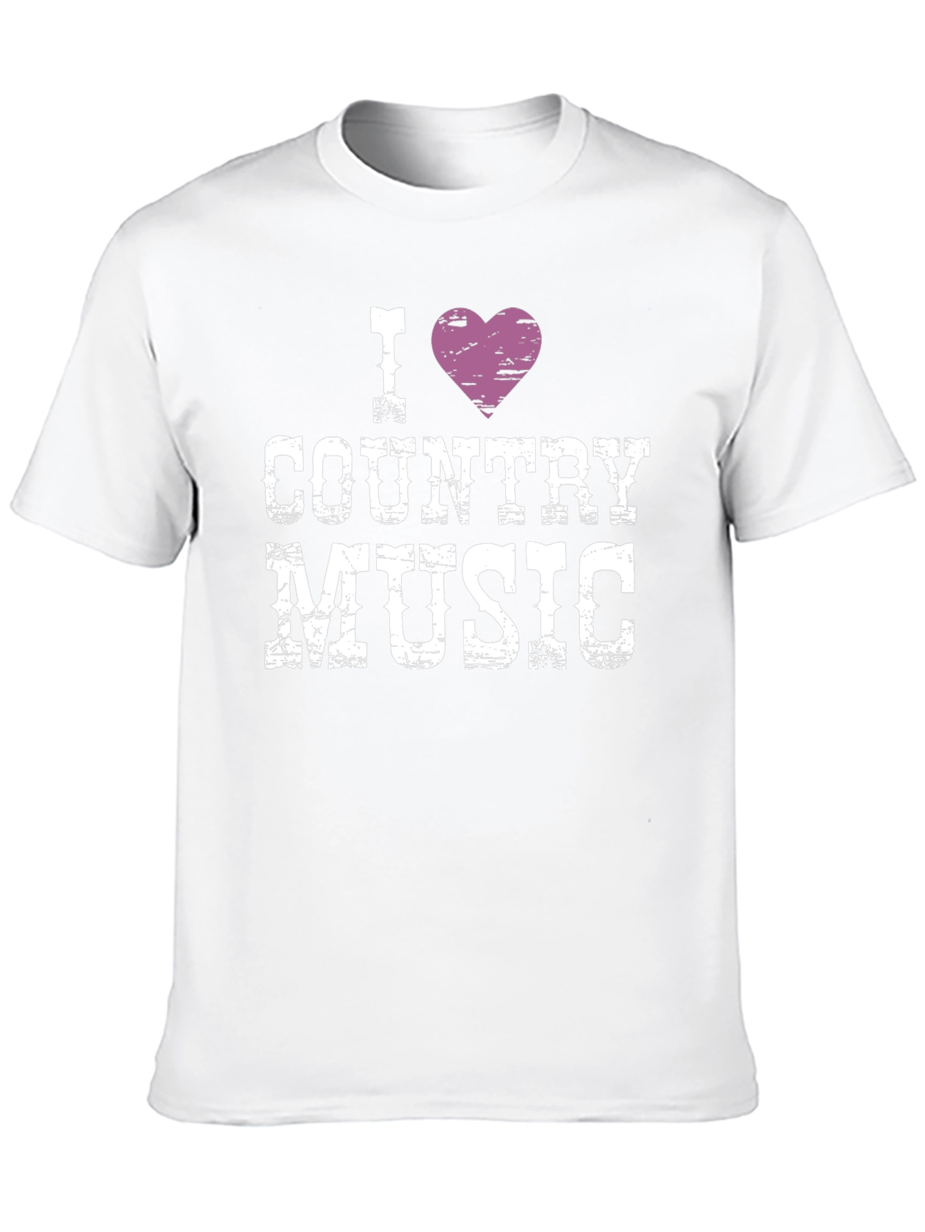 I Heart Country Music T-Shirt - Black