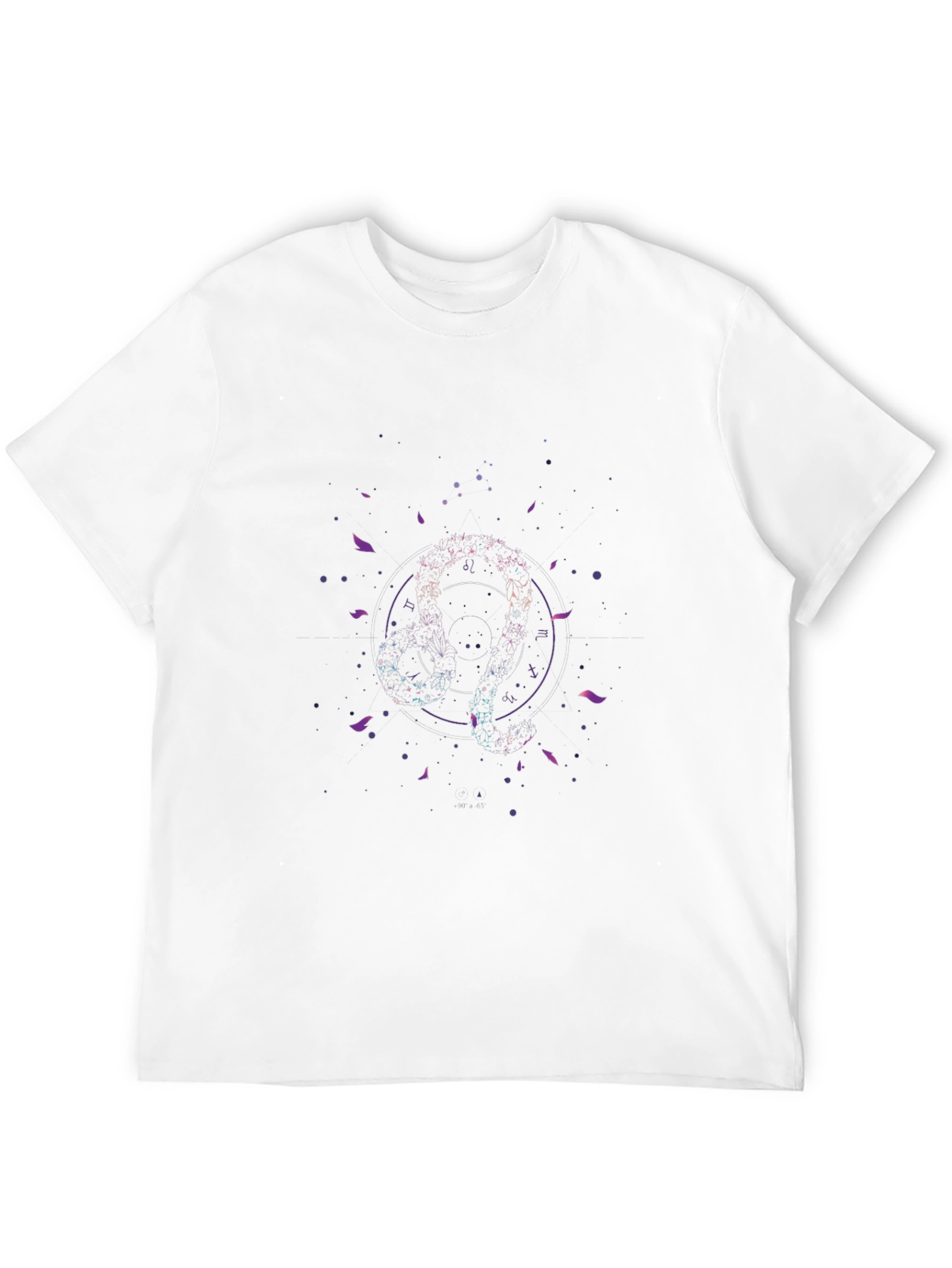 Abstract Circle Graphic Tee - Black