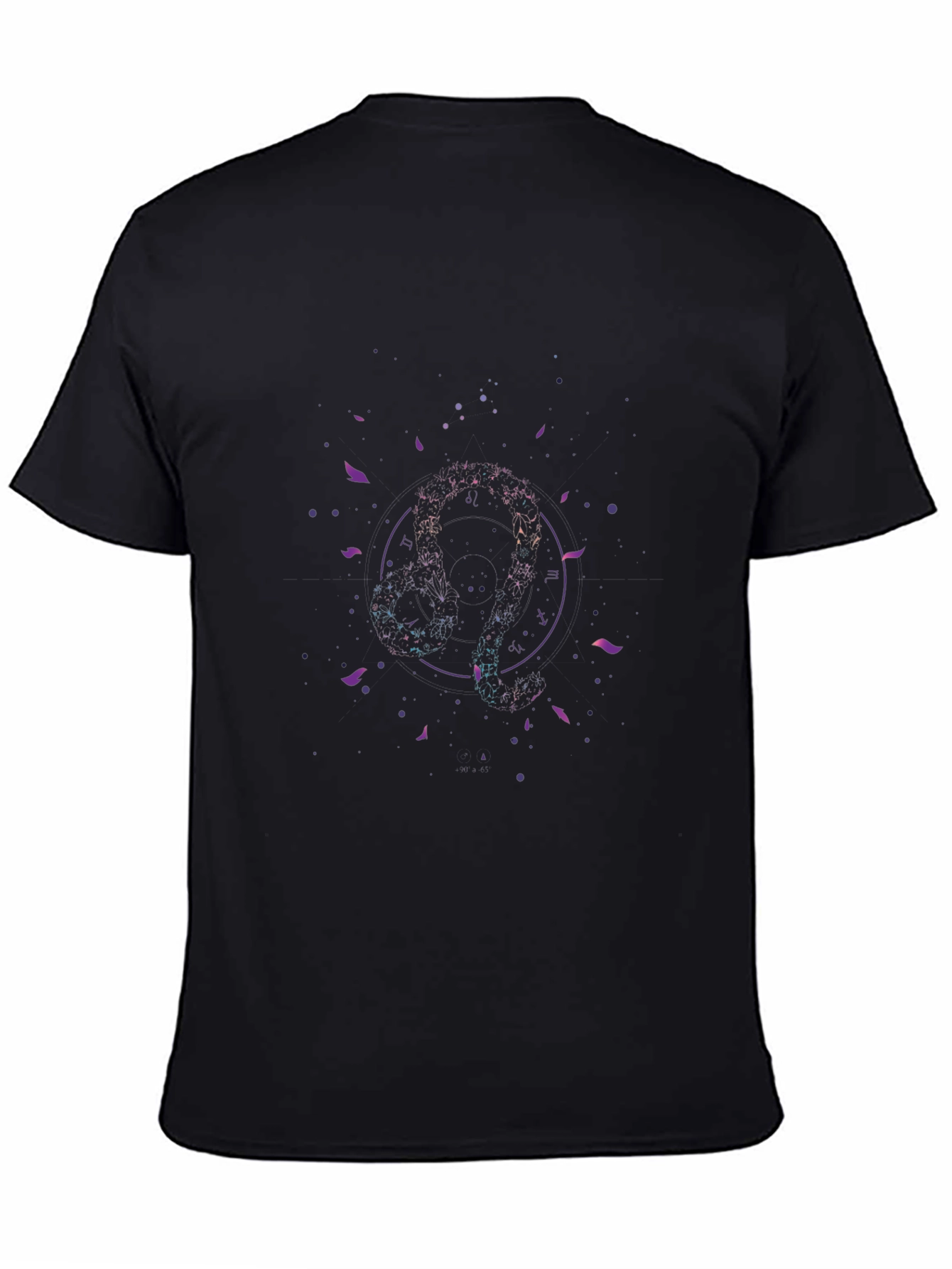 Abstract Circle Graphic Tee - Black