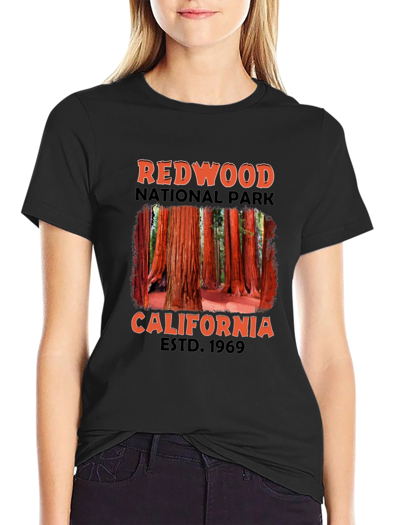 Redwood National Park Black T-Shirt