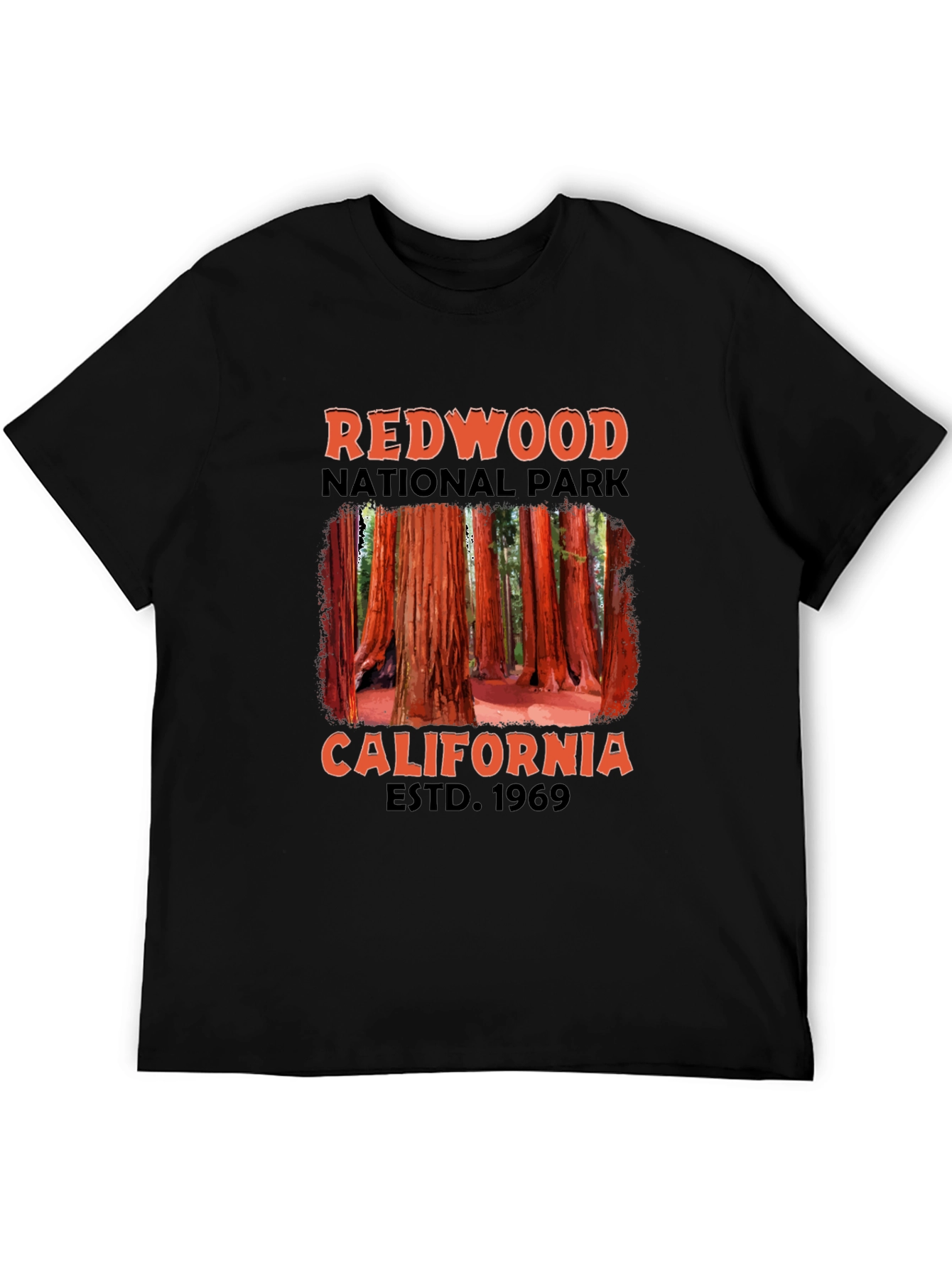 Redwood National Park Black T-Shirt
