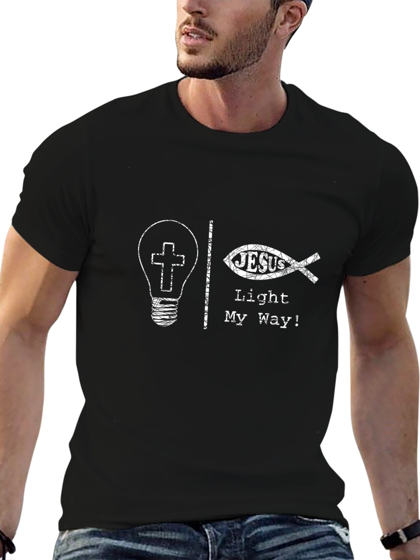 Jesus Light My Way T-Shirt - Christian Faith Tee
